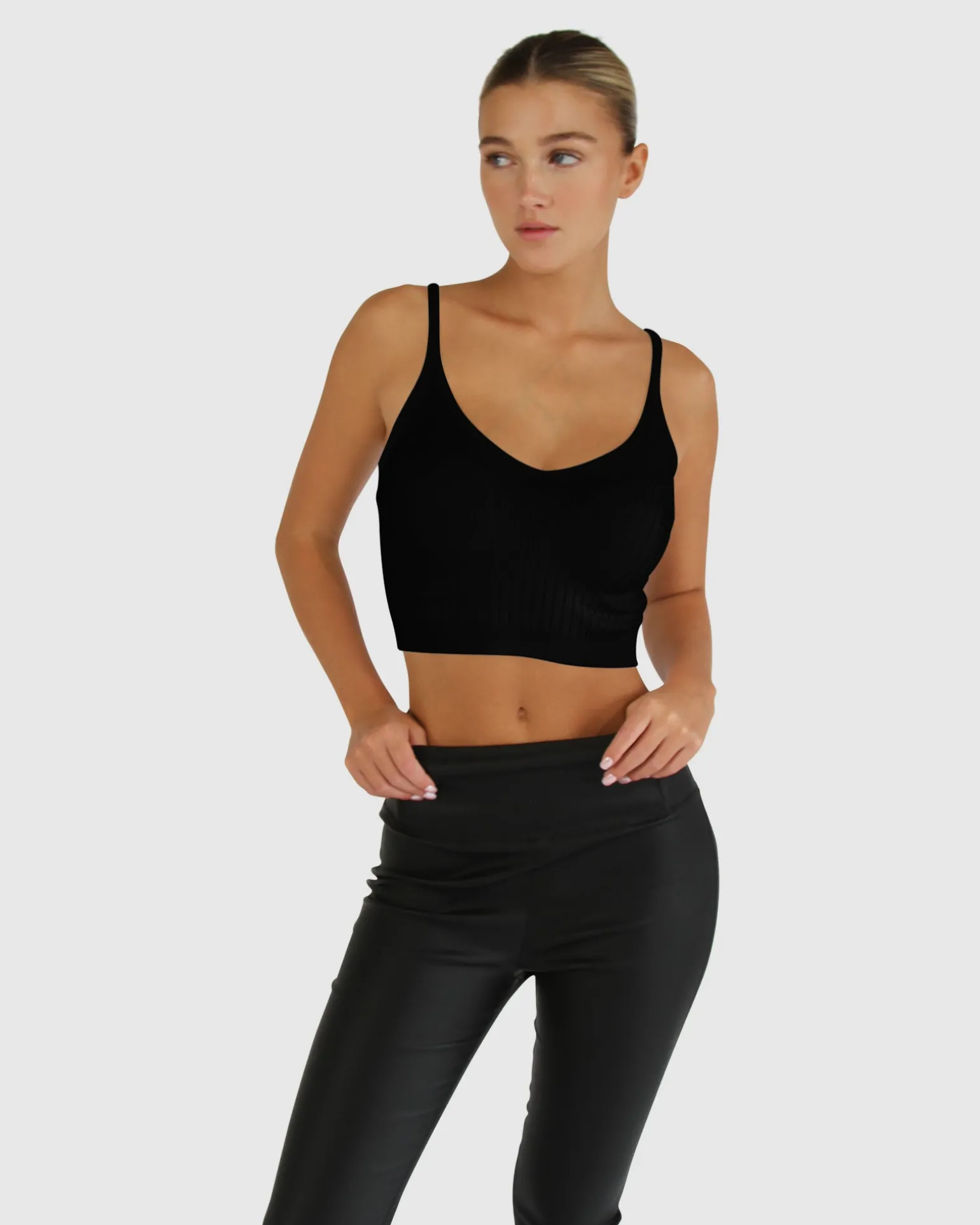 Belle & Bloom Tops>All I Need Knit Crop -