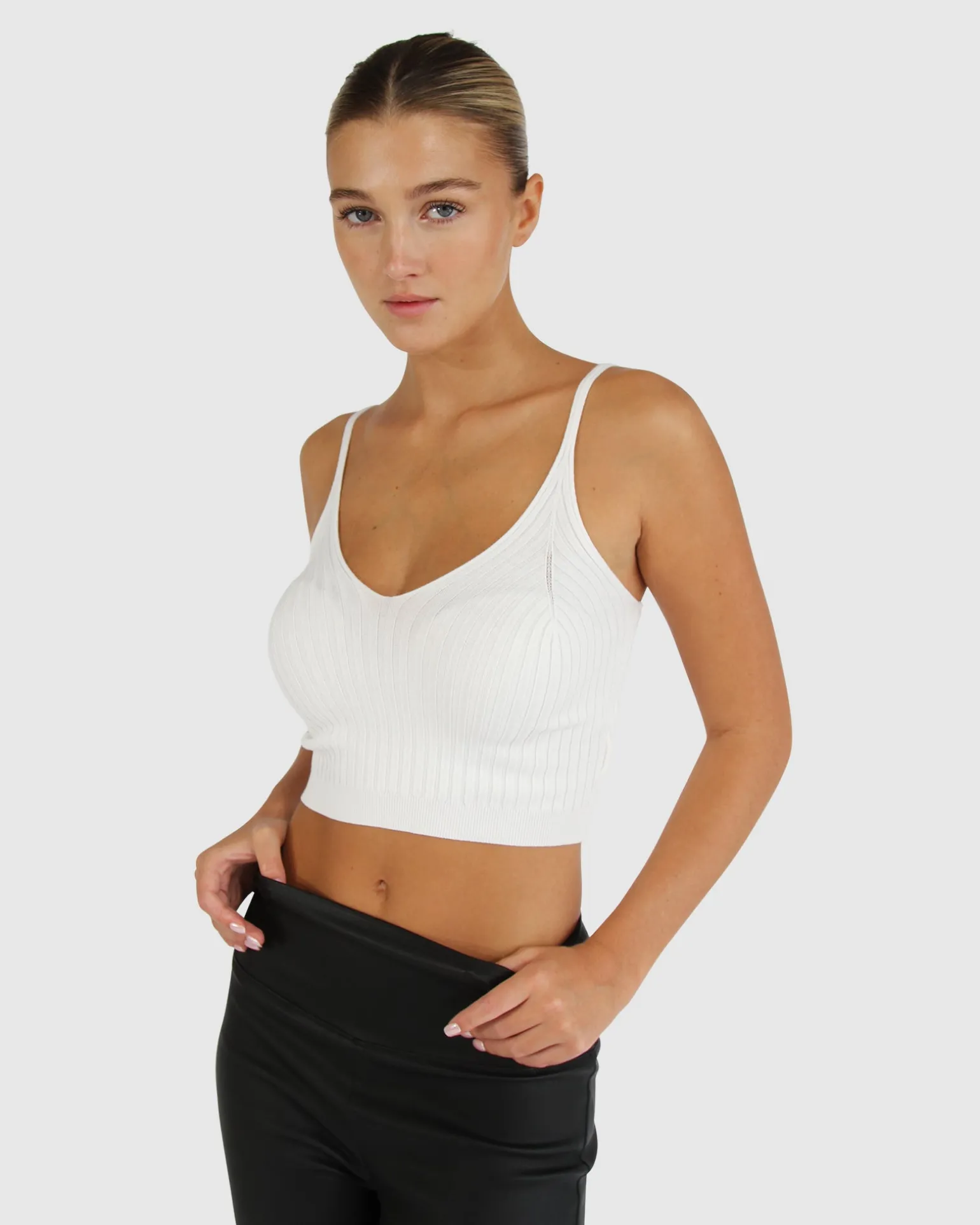 Belle & Bloom Tops>All I Need Knit Crop -