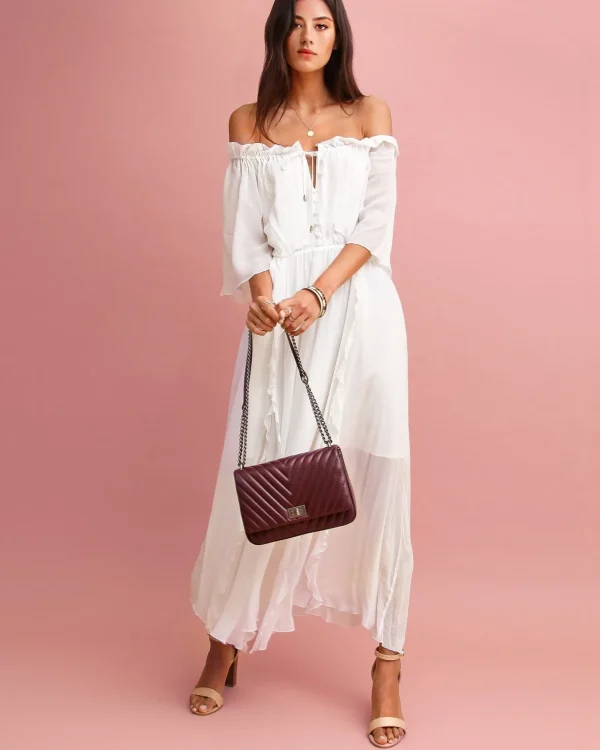 Belle & Bloom Maxi Dresses | Maxi Dresses>Amour Amour Ruffled Midi Dress -