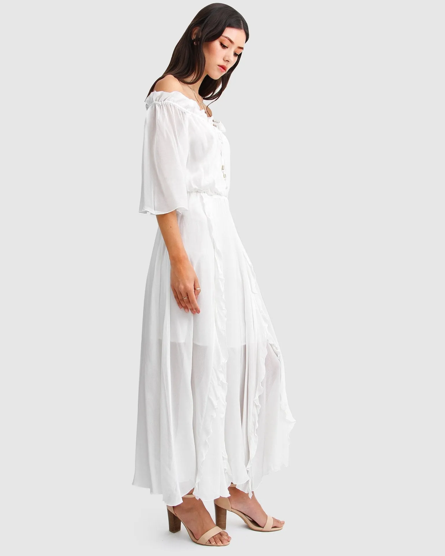 Belle & Bloom Maxi Dresses | Maxi Dresses>Amour Amour Ruffled Midi Dress -