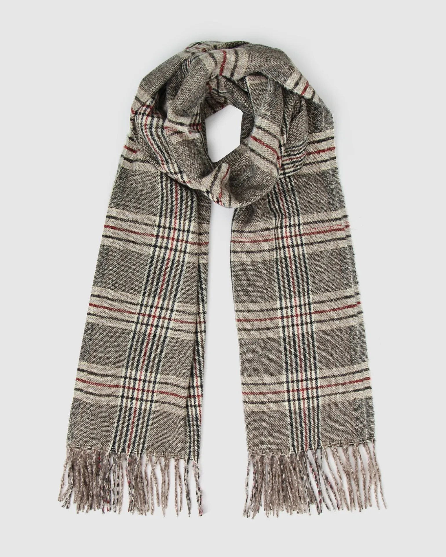 Belle & Bloom Scarves>Aspen Plaid Scarf -