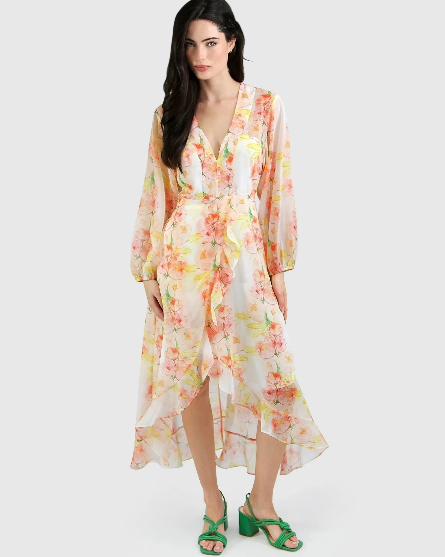 Belle & Bloom Midi Dresses | Midi Dresses>Beautiful Escape Dress - Floral Bouquet