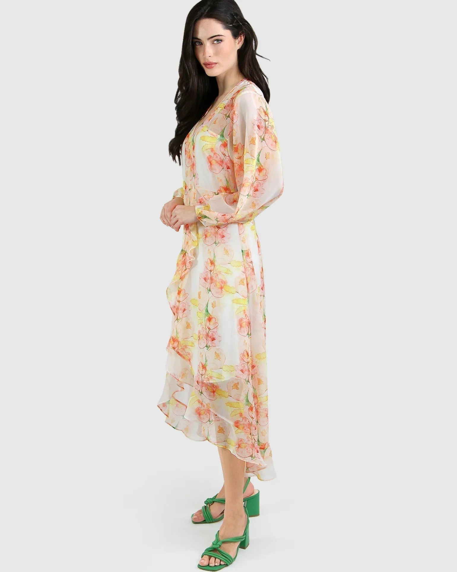 Belle & Bloom Midi Dresses | Midi Dresses>Beautiful Escape Dress - Floral Bouquet