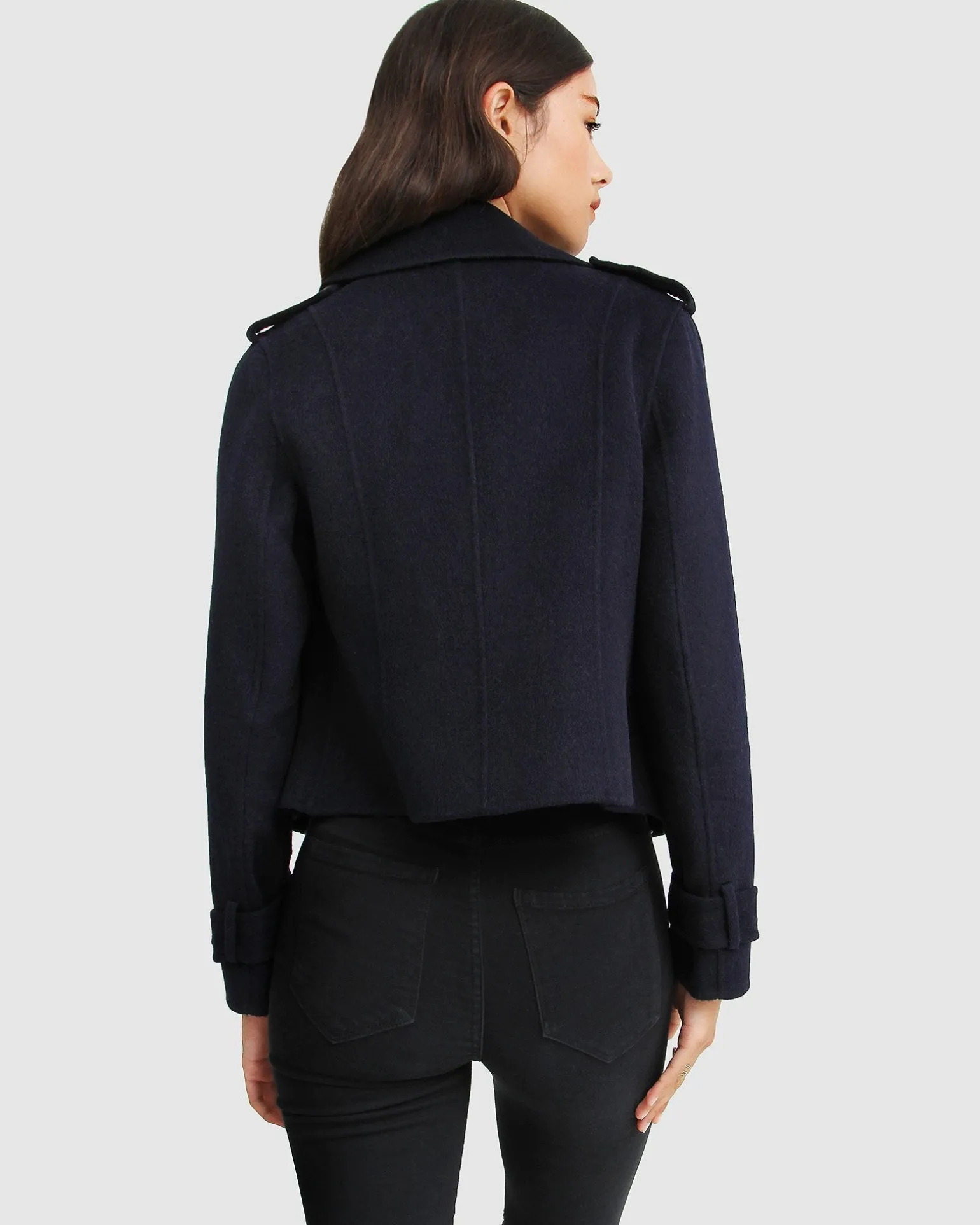Belle & Bloom Wool Coats | Wool Coats>Better Off Military Peacoat -
