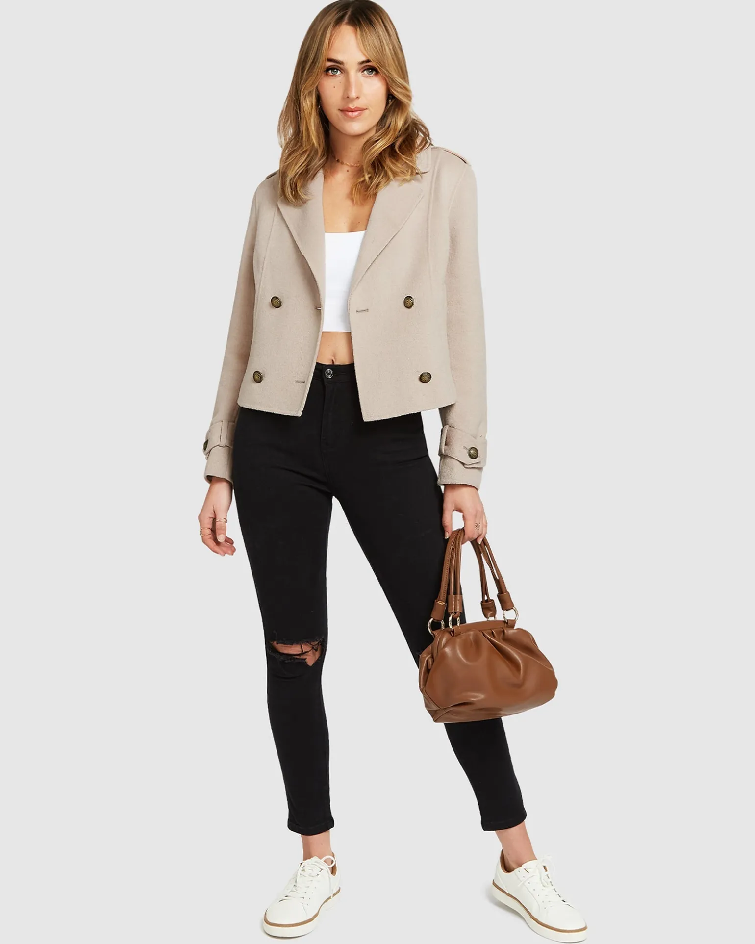 Belle & Bloom Wool Coats | Wool Coats>Better Off Military Peacoat -
