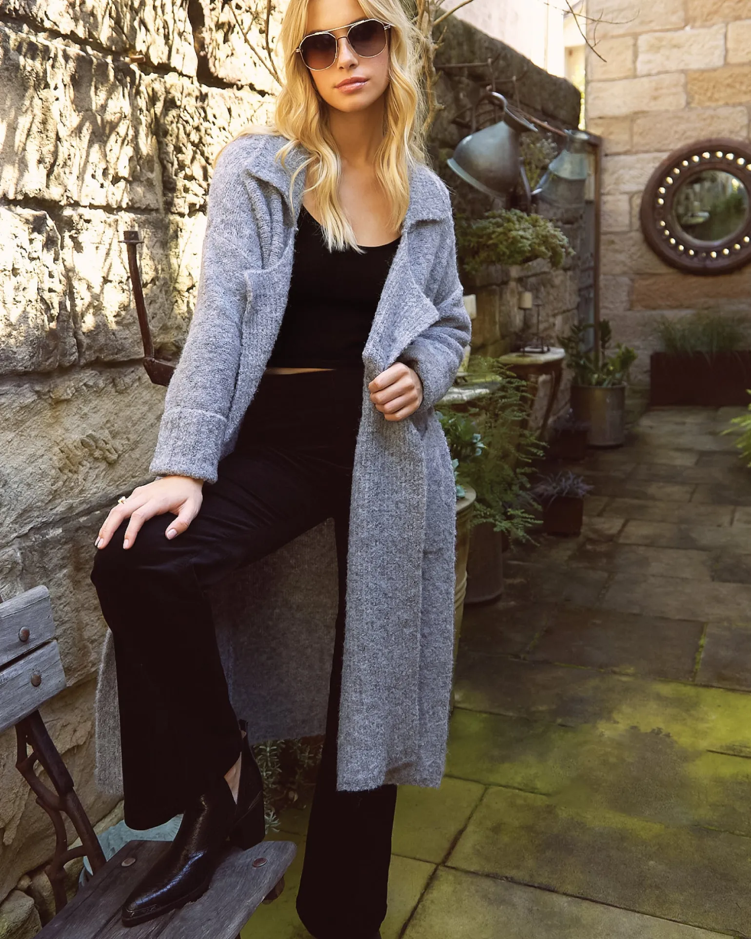 Belle & Bloom Cardigans | Cardigans>Born To Run Sustainable Sweater Coat -