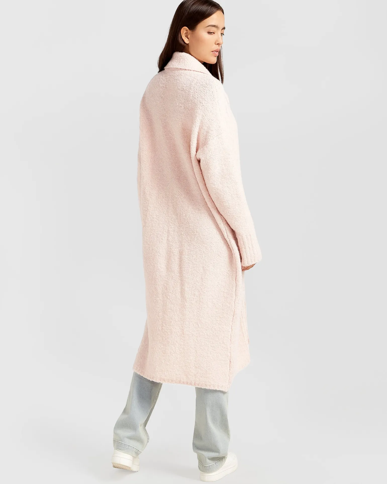 Belle & Bloom Cardigans | Cardigans>Born To Run Sustainable Sweater Coat - Pale Pink