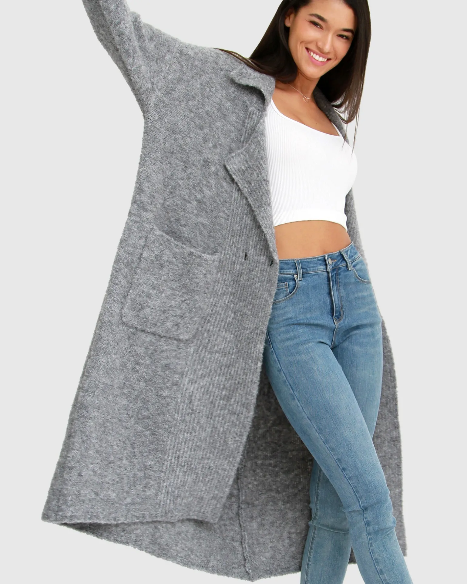 Belle & Bloom Cardigans | Cardigans>Born To Run Sustainable Sweater Coat -