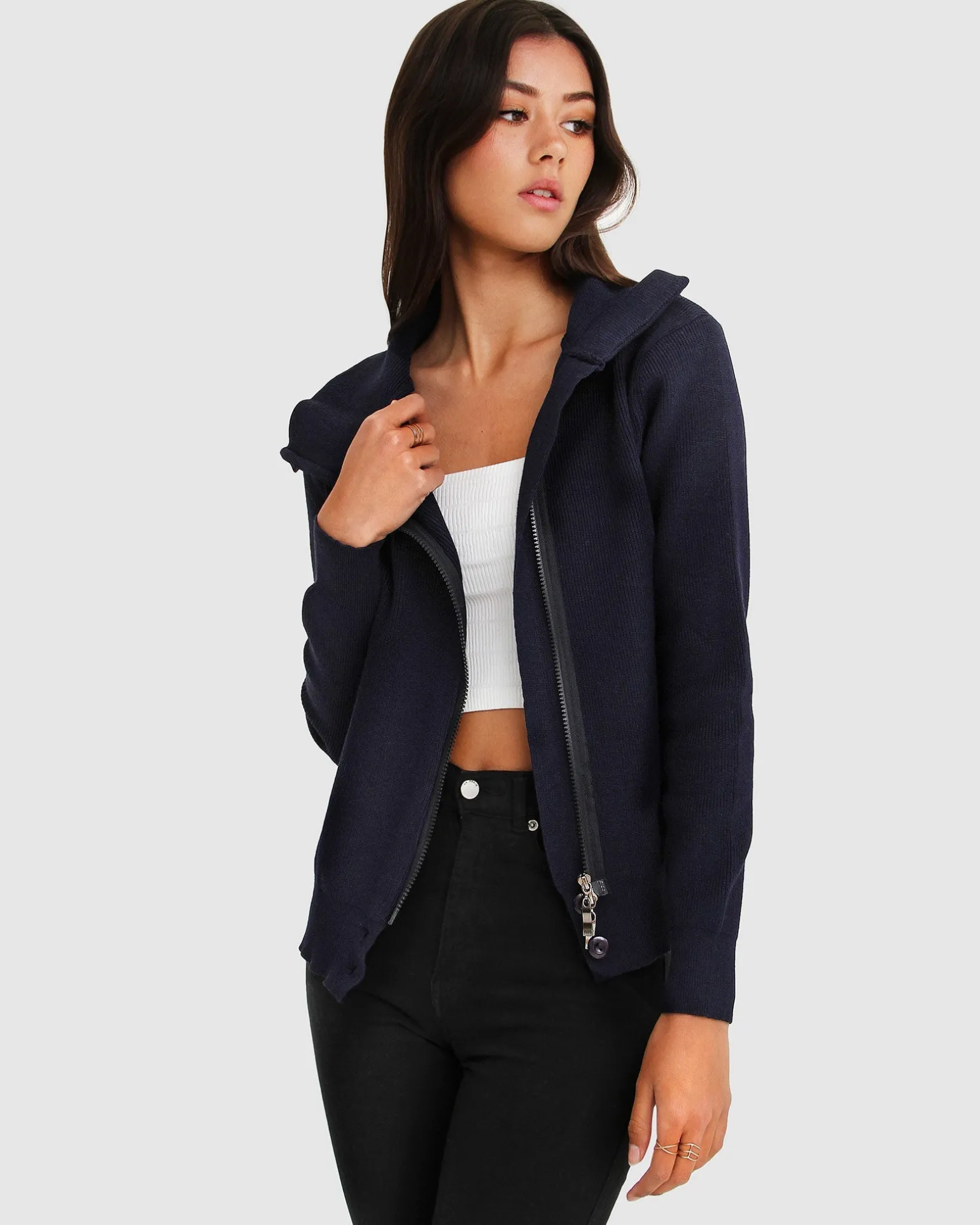 Belle & Bloom Sweaters | Sweaters>Brother’s Zip Front Jumper -