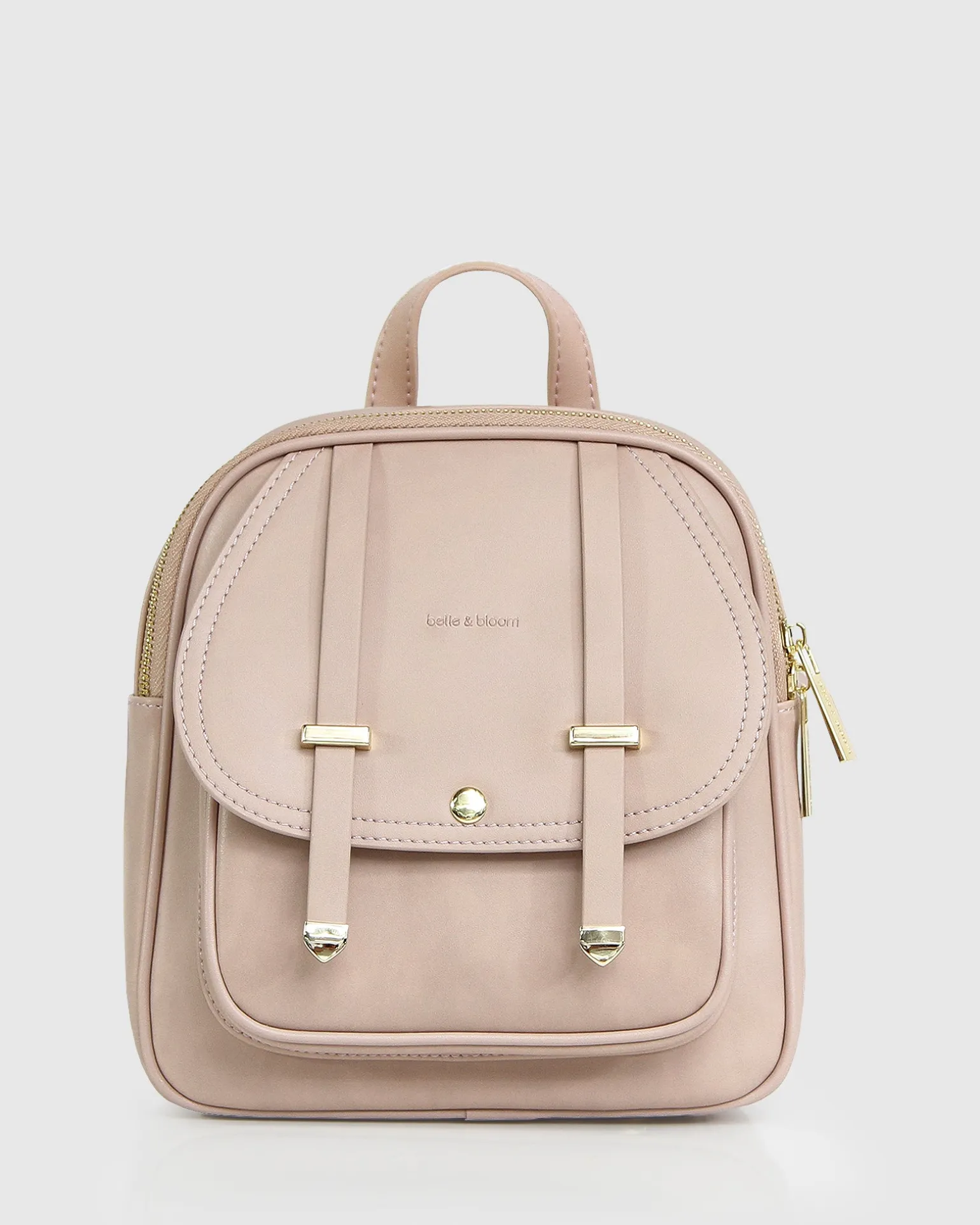Belle & Bloom Handbags | Backpacks>Camila Leather Backpack - Dusty Pink