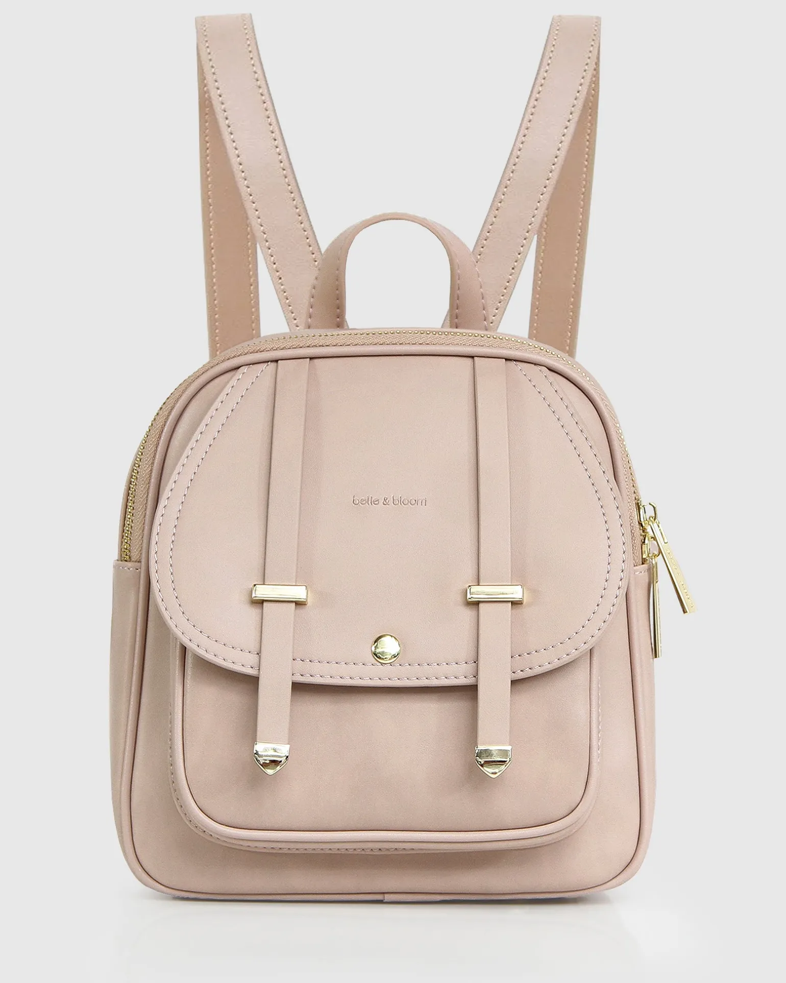 Belle & Bloom Handbags | Backpacks>Camila Leather Backpack - Dusty Pink