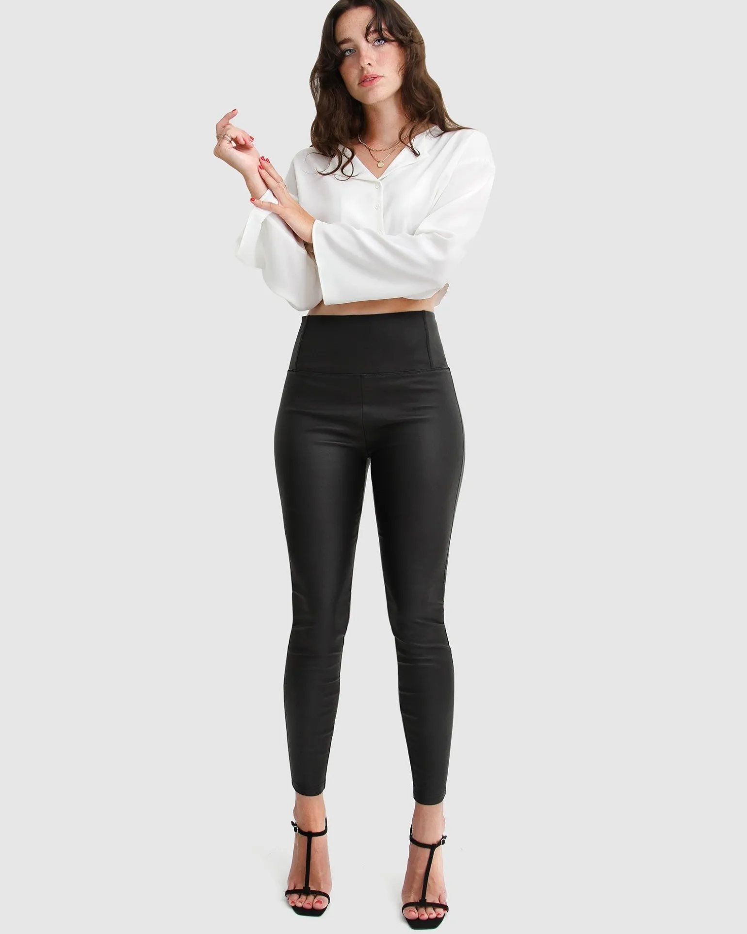 Belle & Bloom Pants>City Slicker Coated Legging -