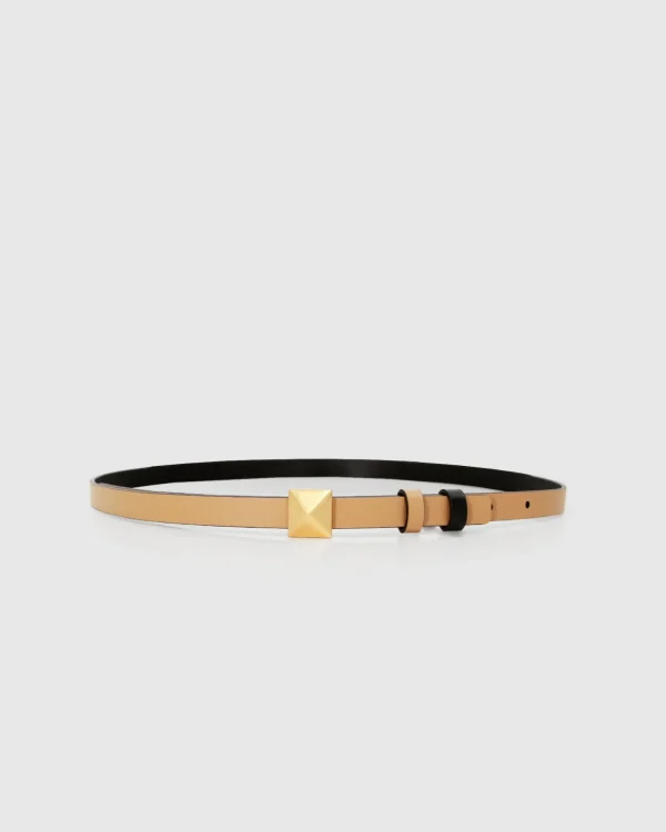 Belle & Bloom Belts>Cleopatra Pyramid Stud Leather Belt -