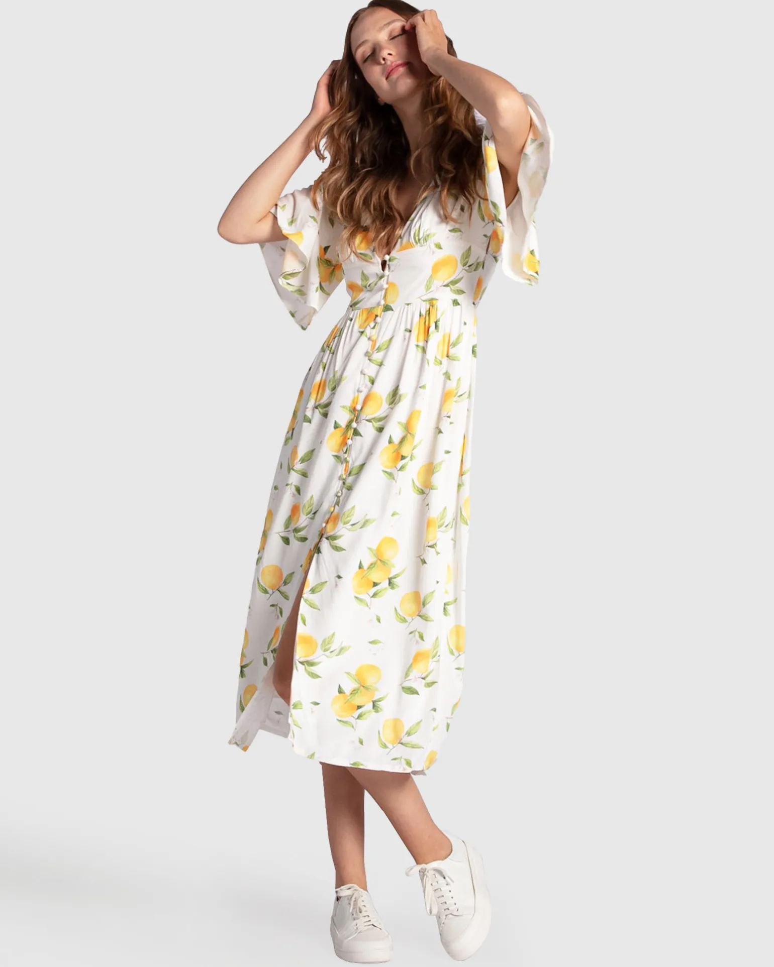 Belle & Bloom Midi Dresses | Midi Dresses>Crazy Love Button Up Dress -