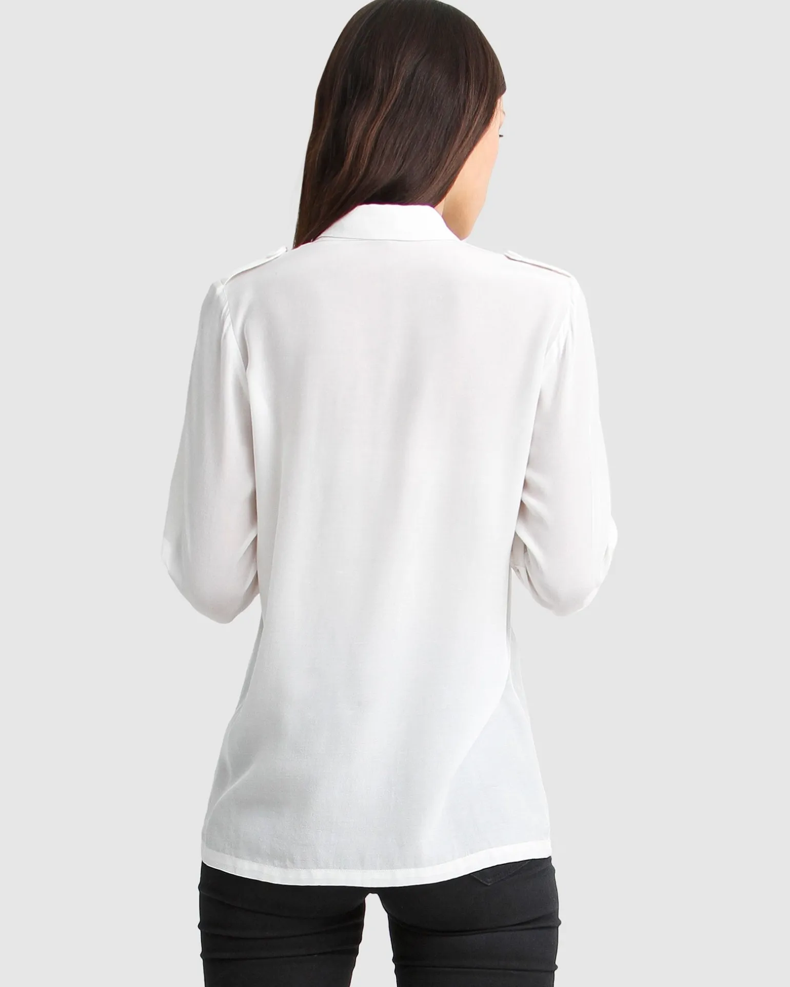 Belle & Bloom Shirts & Blouses>Eclipse Rolled Sleeve Blouse -