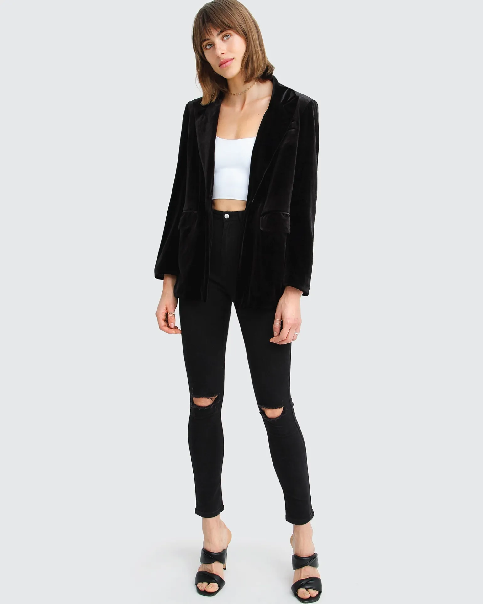 Belle & Bloom Blazers | Suits & Blazers>Eternity Velvet Blazer -