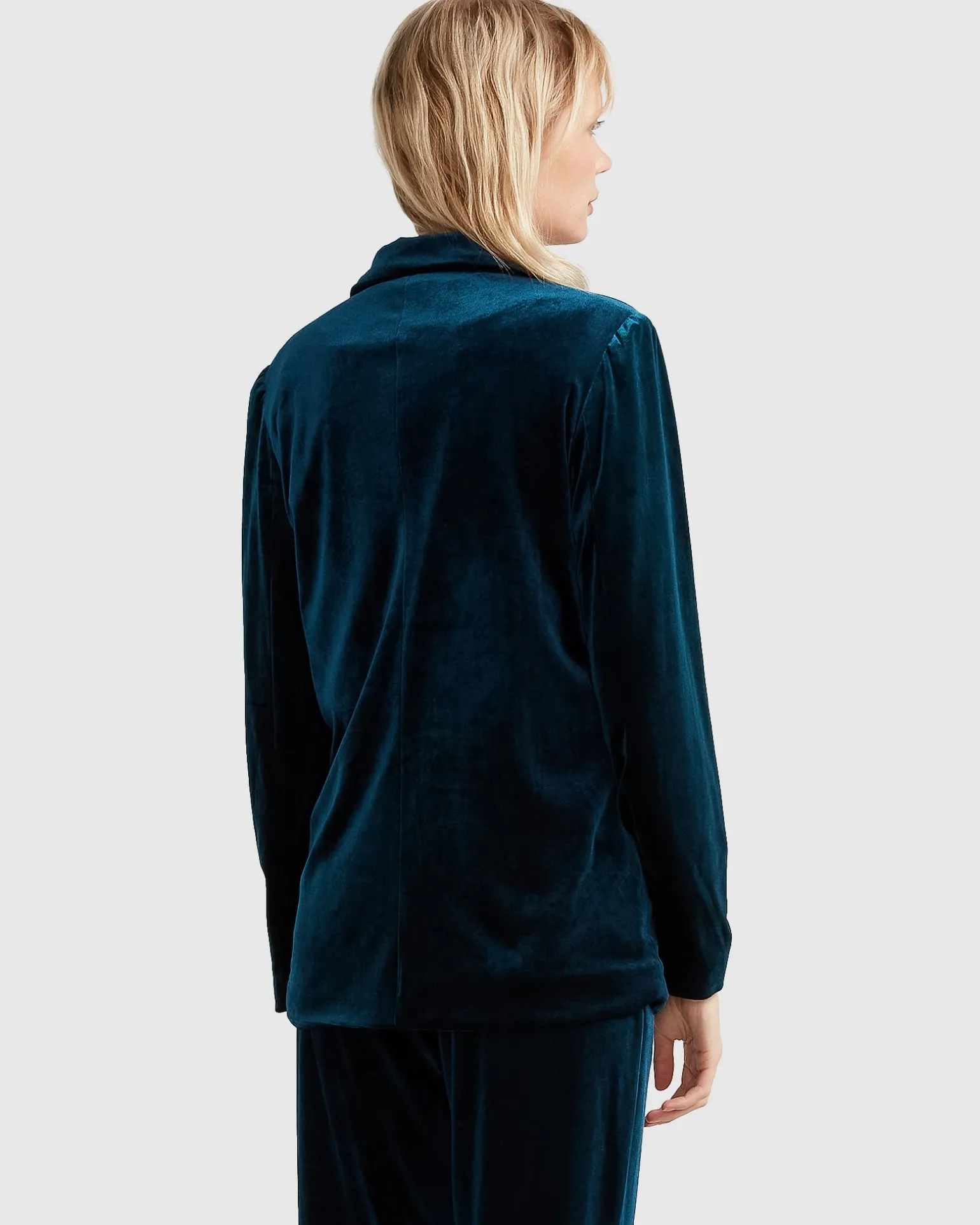Belle & Bloom Blazers | Suits & Blazers>Eternity Velvet Blazer - Dark Teal