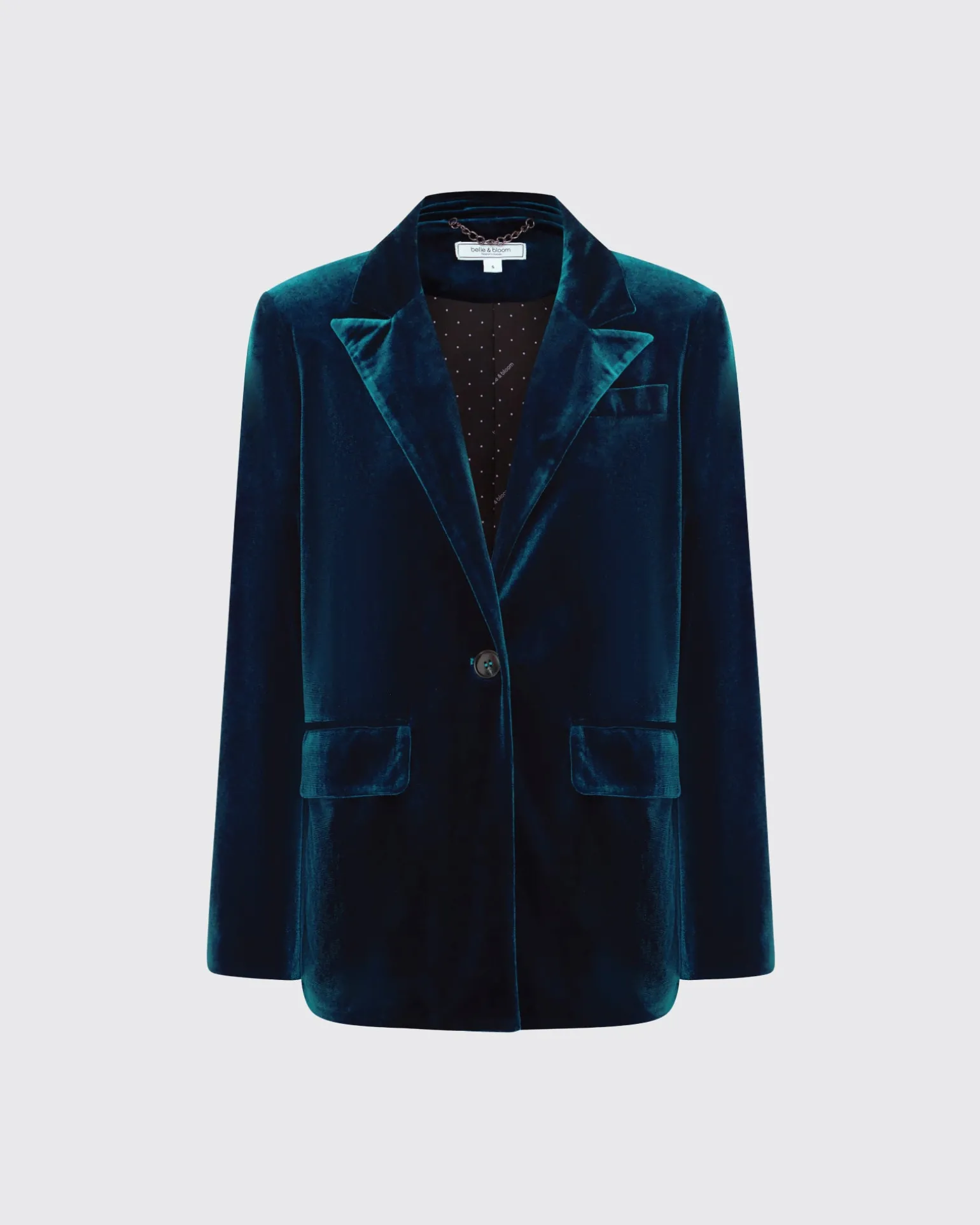 Belle & Bloom Blazers | Suits & Blazers>Eternity Velvet Blazer - Dark Teal