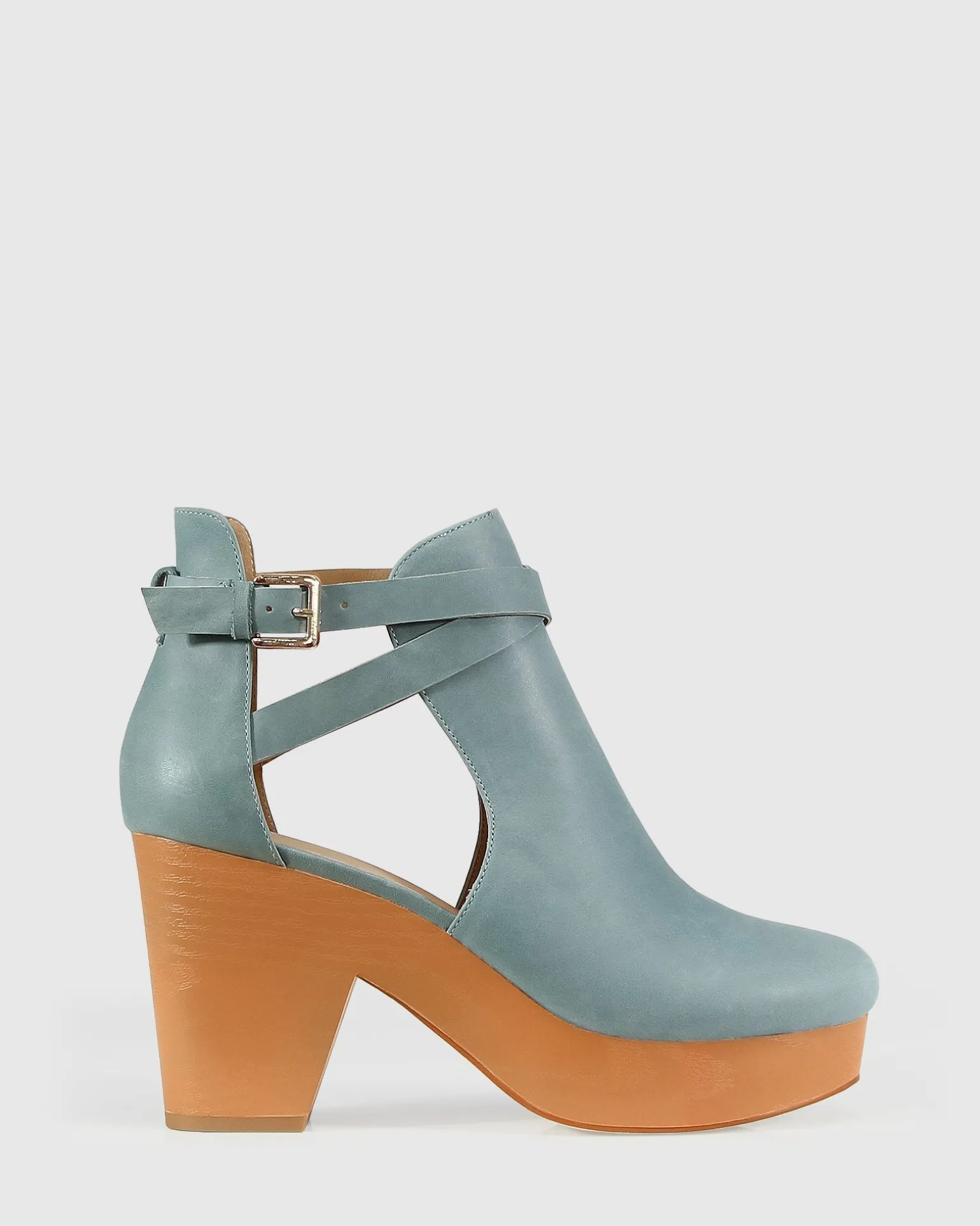 Belle & Bloom Boots | Heels>Fearless Clog Ankle Boot - Stonewash Blue