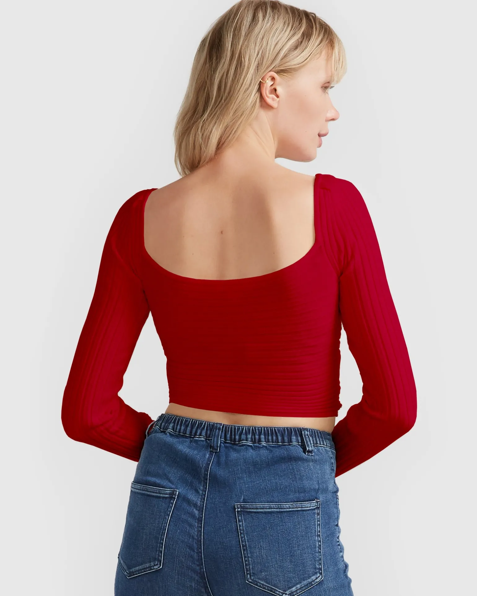 Belle & Bloom Tops>Forget Me Not Knit Crop -