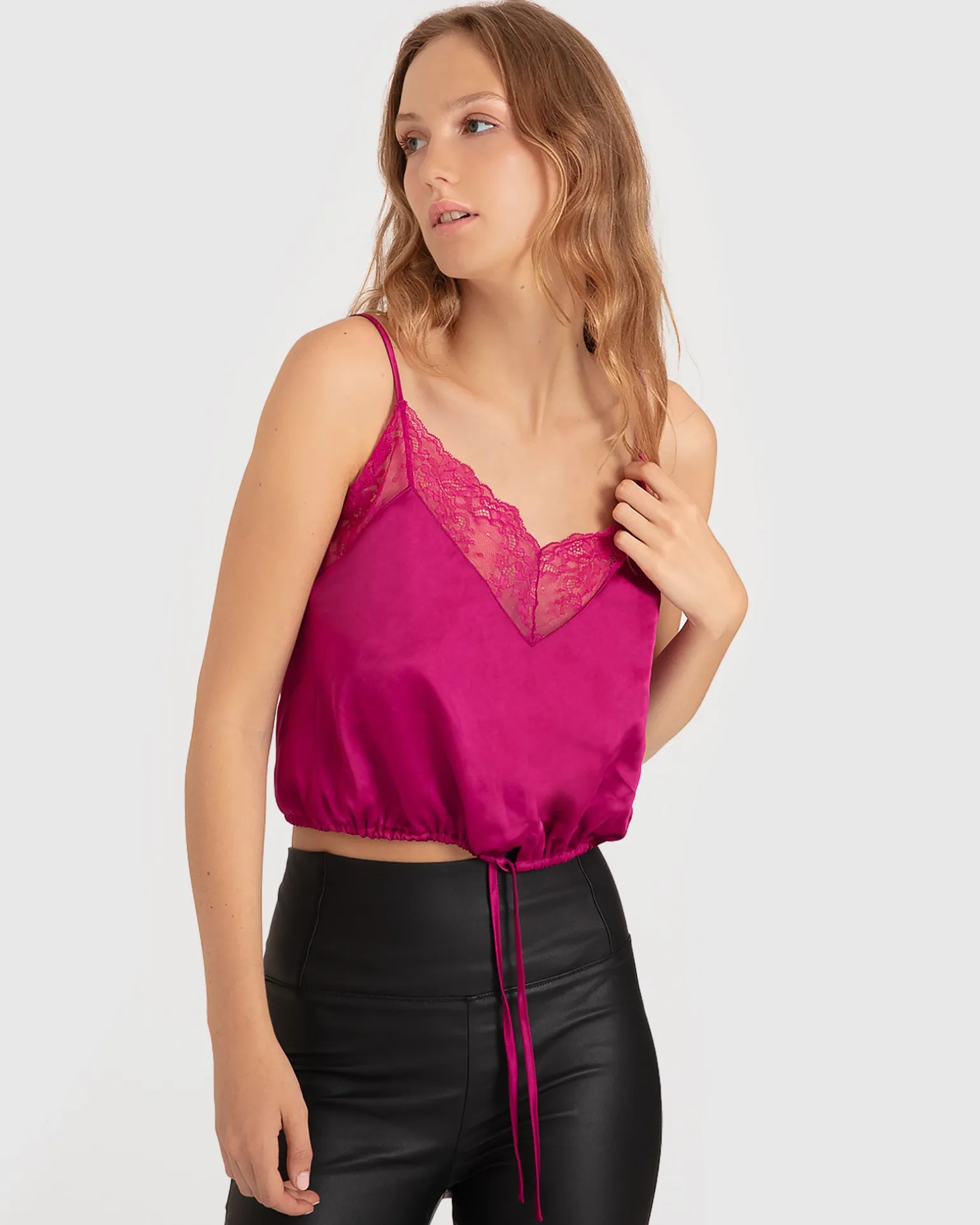 Belle & Bloom Shirts & Blouses>Friday Nights Lace Cami -