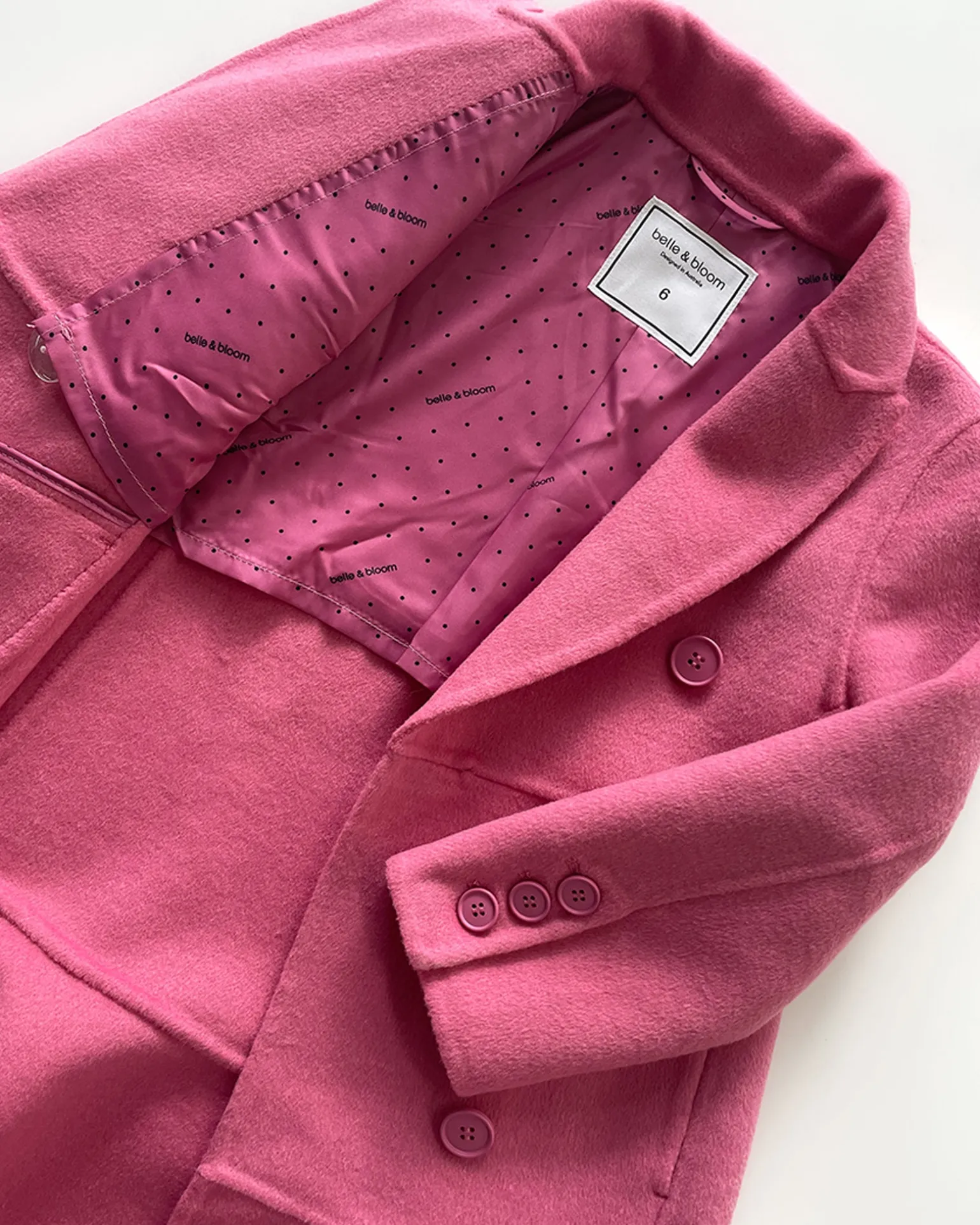 Belle & Bloom Girls Coats>Good Manners Wool Blend Fitted Coat -