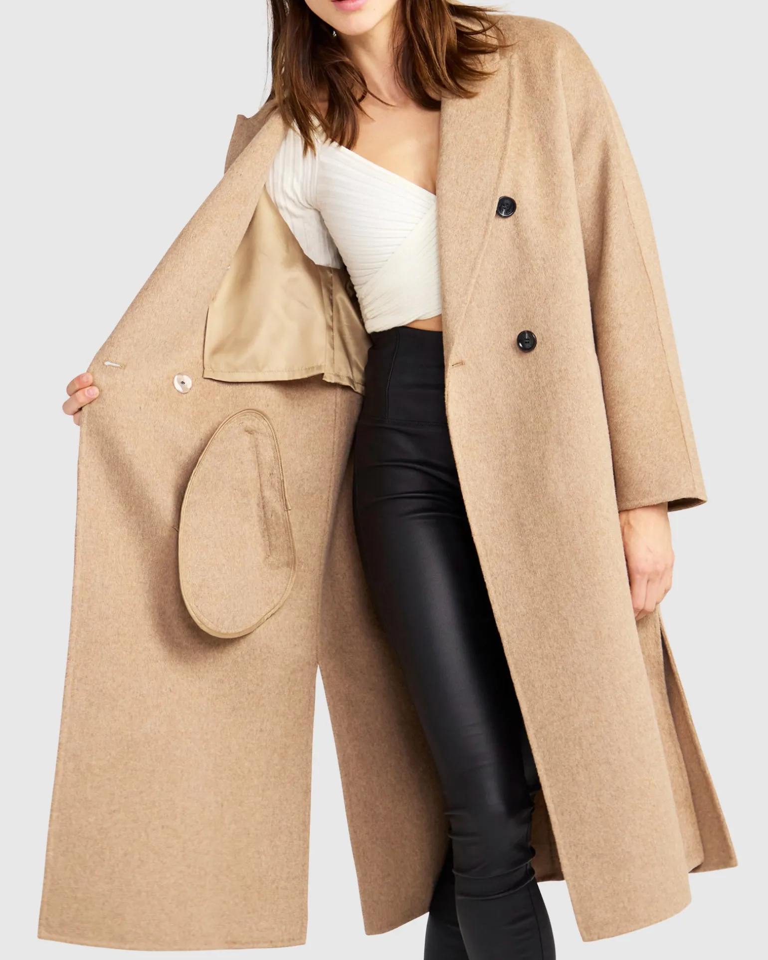Belle & Bloom Wool Coats | Wool Coats>Guestlist Oversized Double Breasted C -