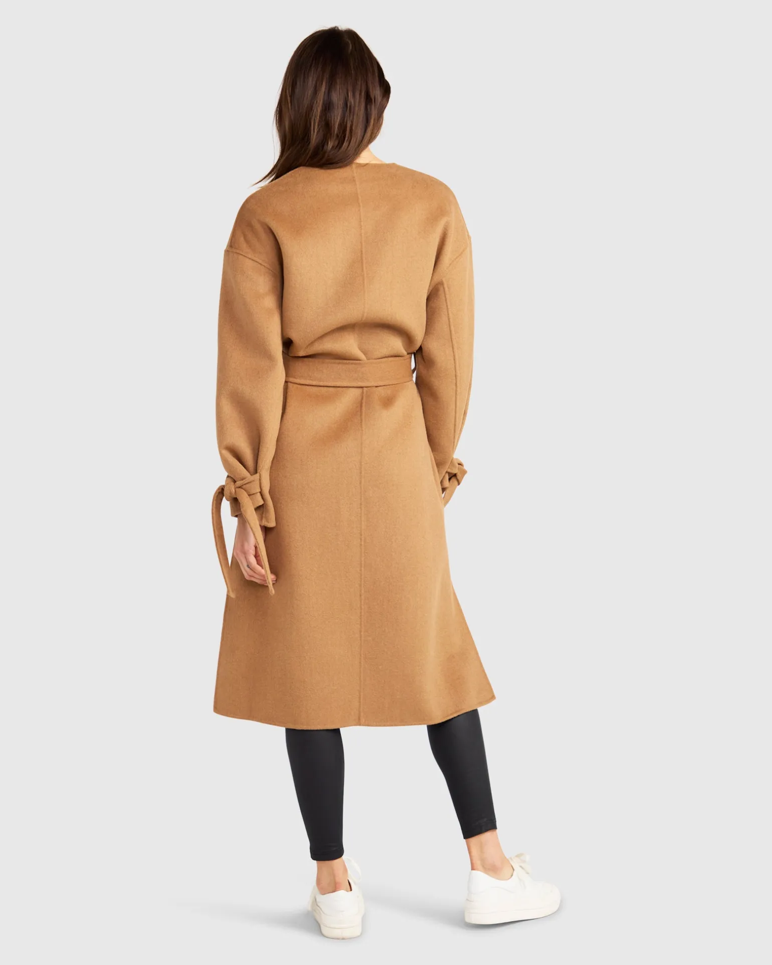 Belle & Bloom Wool Coats | Wool Coats>Head Over Heels Collarless Robe Coat -