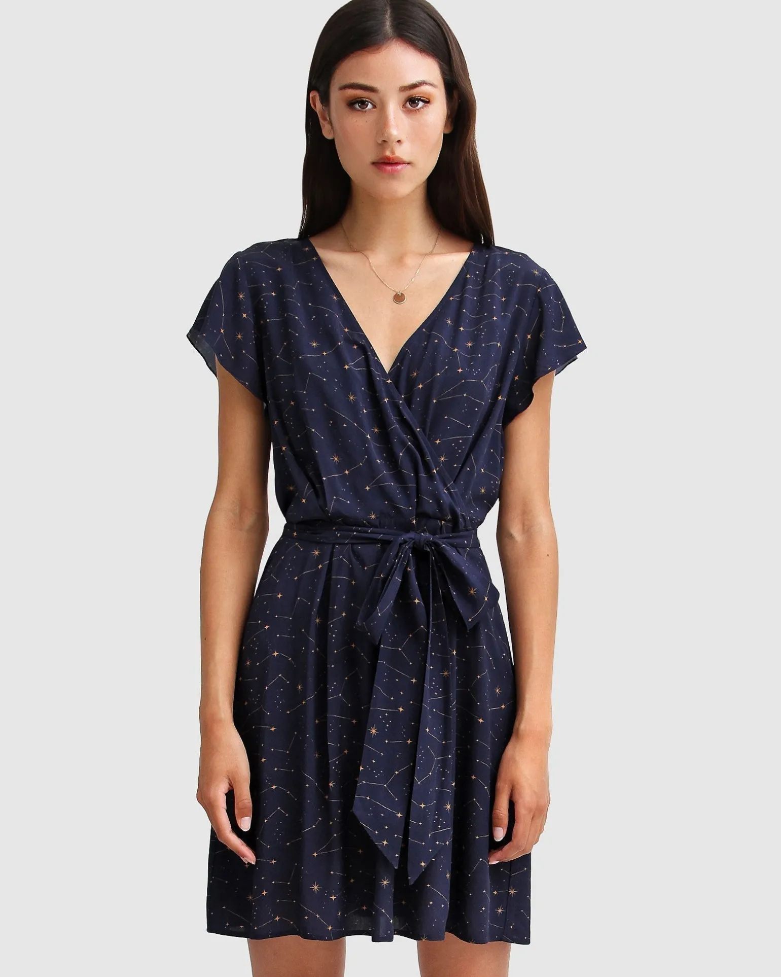 Belle & Bloom Mini Dresses | Mini Dresses>I'm The Star Wrap Dress -