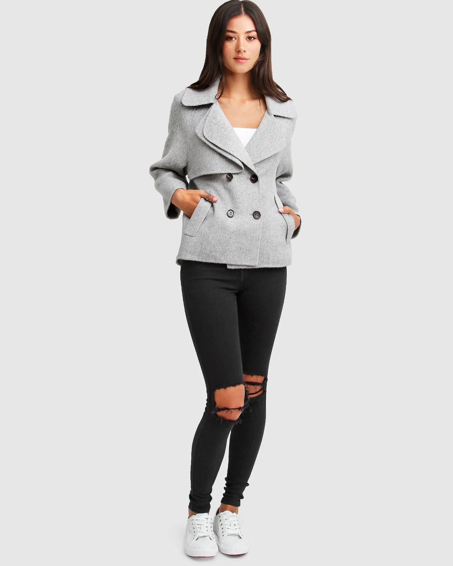 Belle & Bloom Wool Coats | Wool Coats>I'm Yours Wool Blend Peacoat -