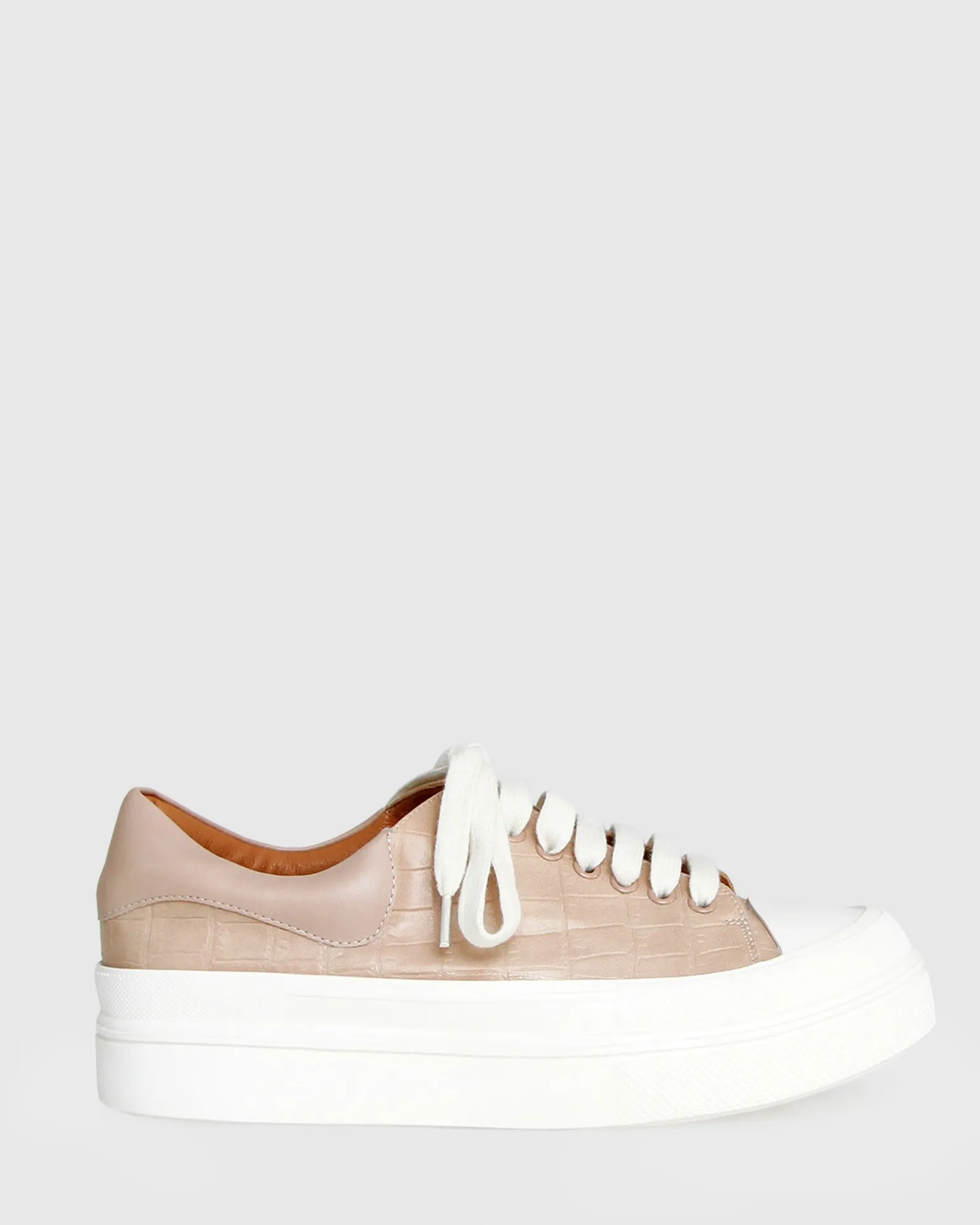 Belle & Bloom Flats>Just A Dream Croc Leather Sneaker -