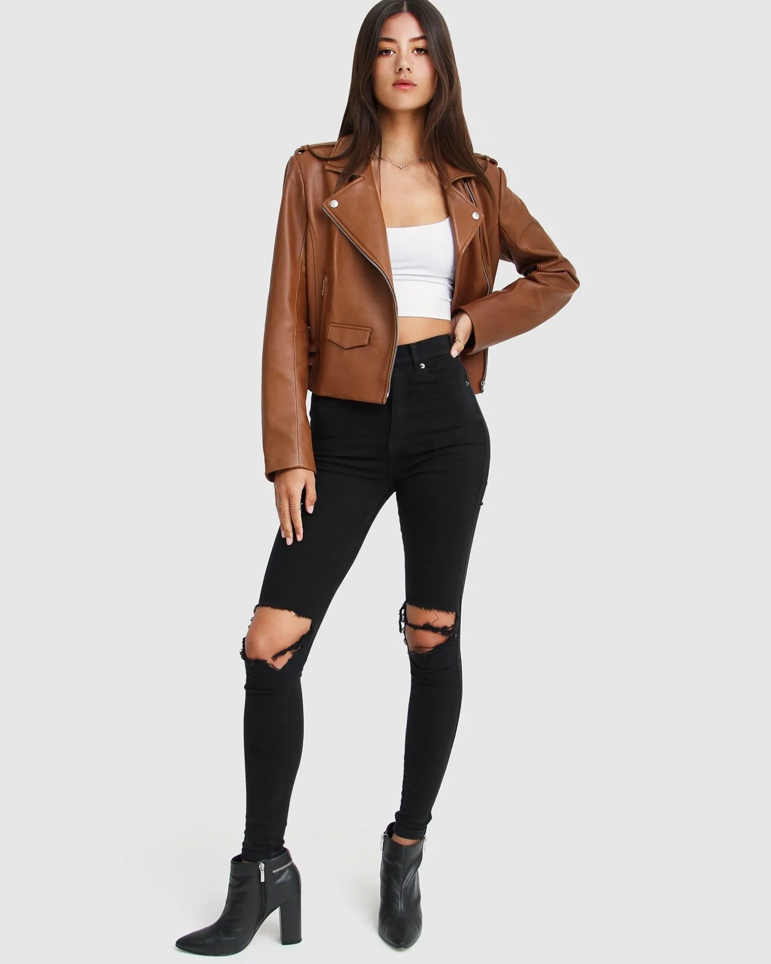 Belle & Bloom Leather Jackets | Leather Coats>Just Friends Leather Jacket -