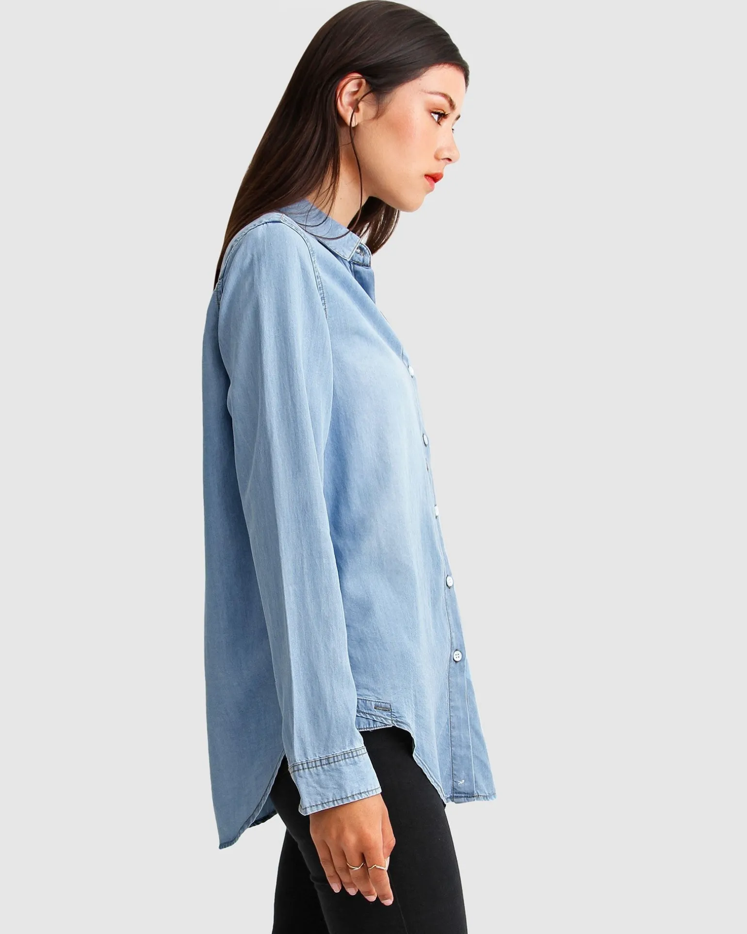 Belle & Bloom Shirts & Blouses>Keep Me Wild Denim Top -