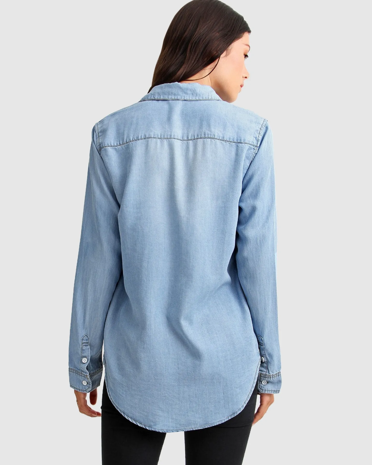 Belle & Bloom Shirts & Blouses>Keep Me Wild Denim Top -