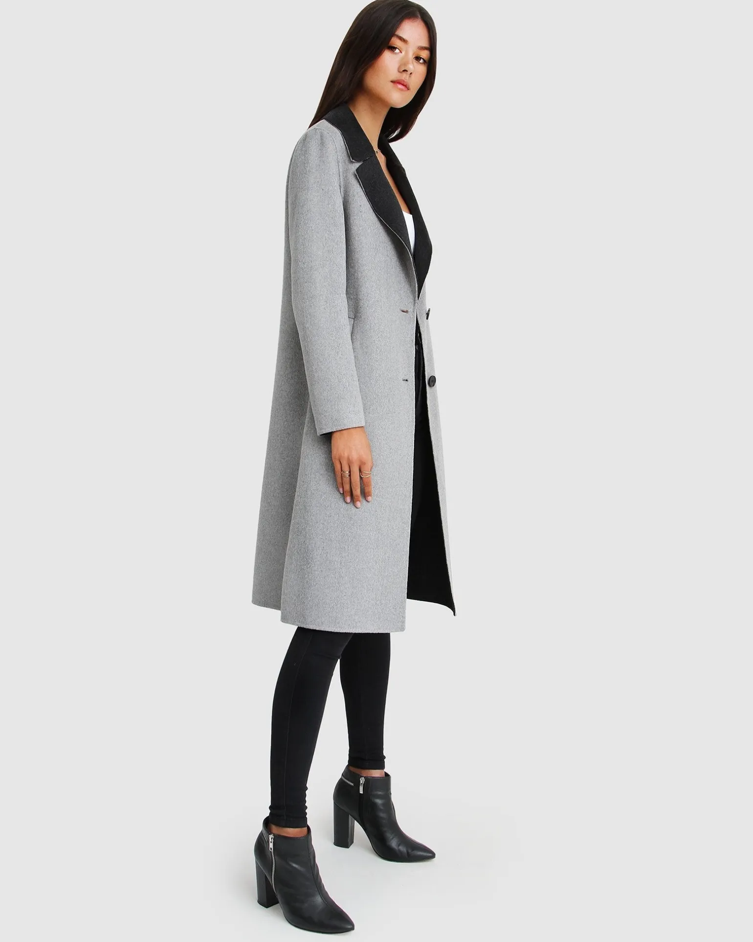Belle & Bloom Wool Coats | Wool Coats>Lexington Two-Tone Wool Blend Coat - Grey