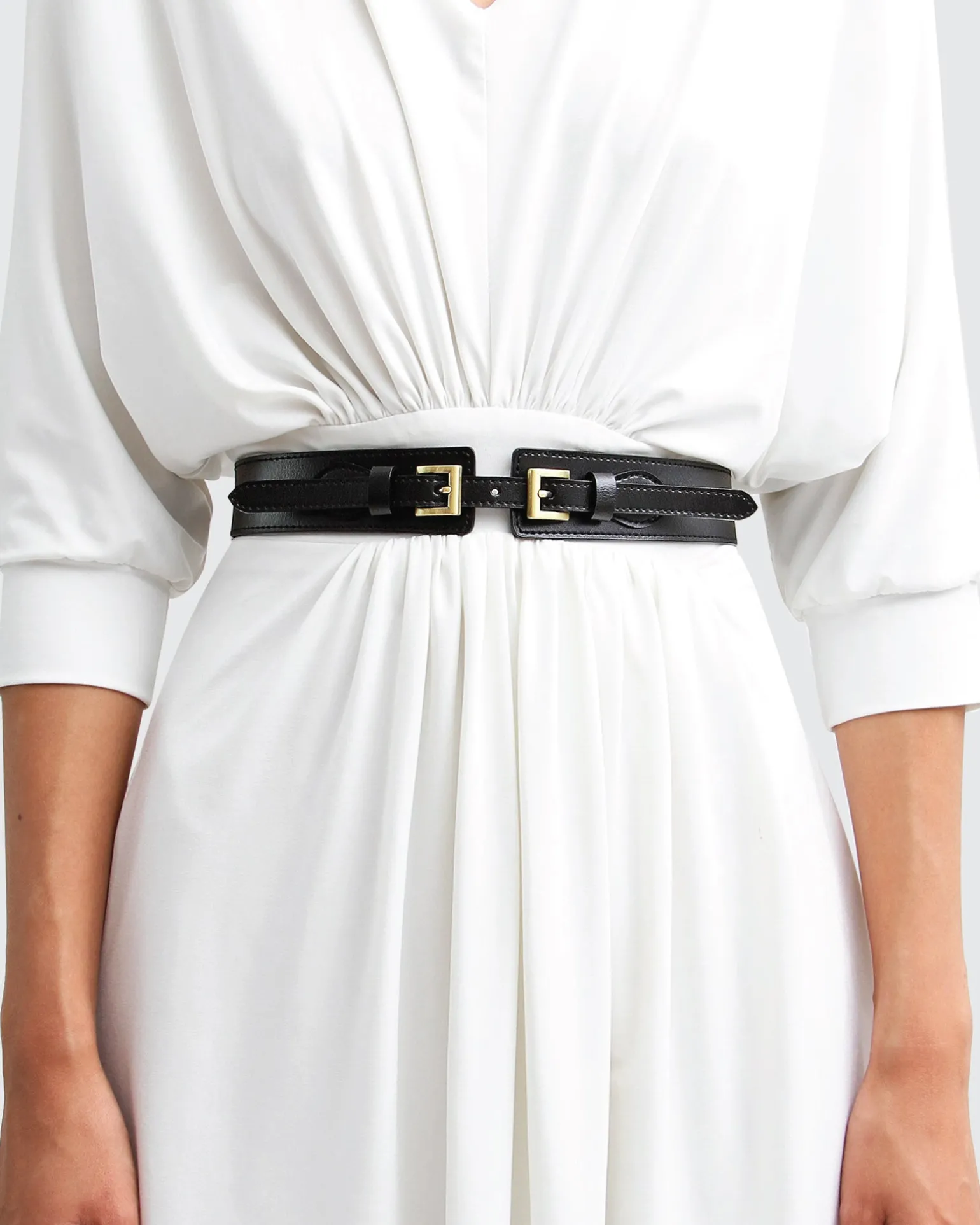 Belle & Bloom Belts>London Fog Leather Waist Belt -