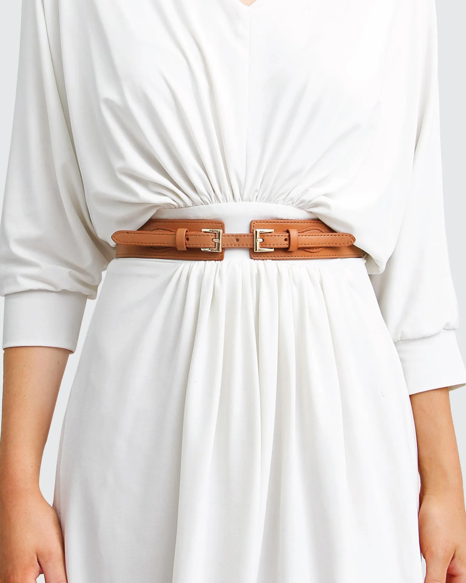 Belle & Bloom Belts>London Fog Leather Waist Belt -