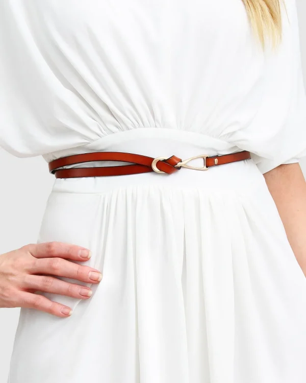 Belle & Bloom Belts>London Mood Leather Tie Belt -