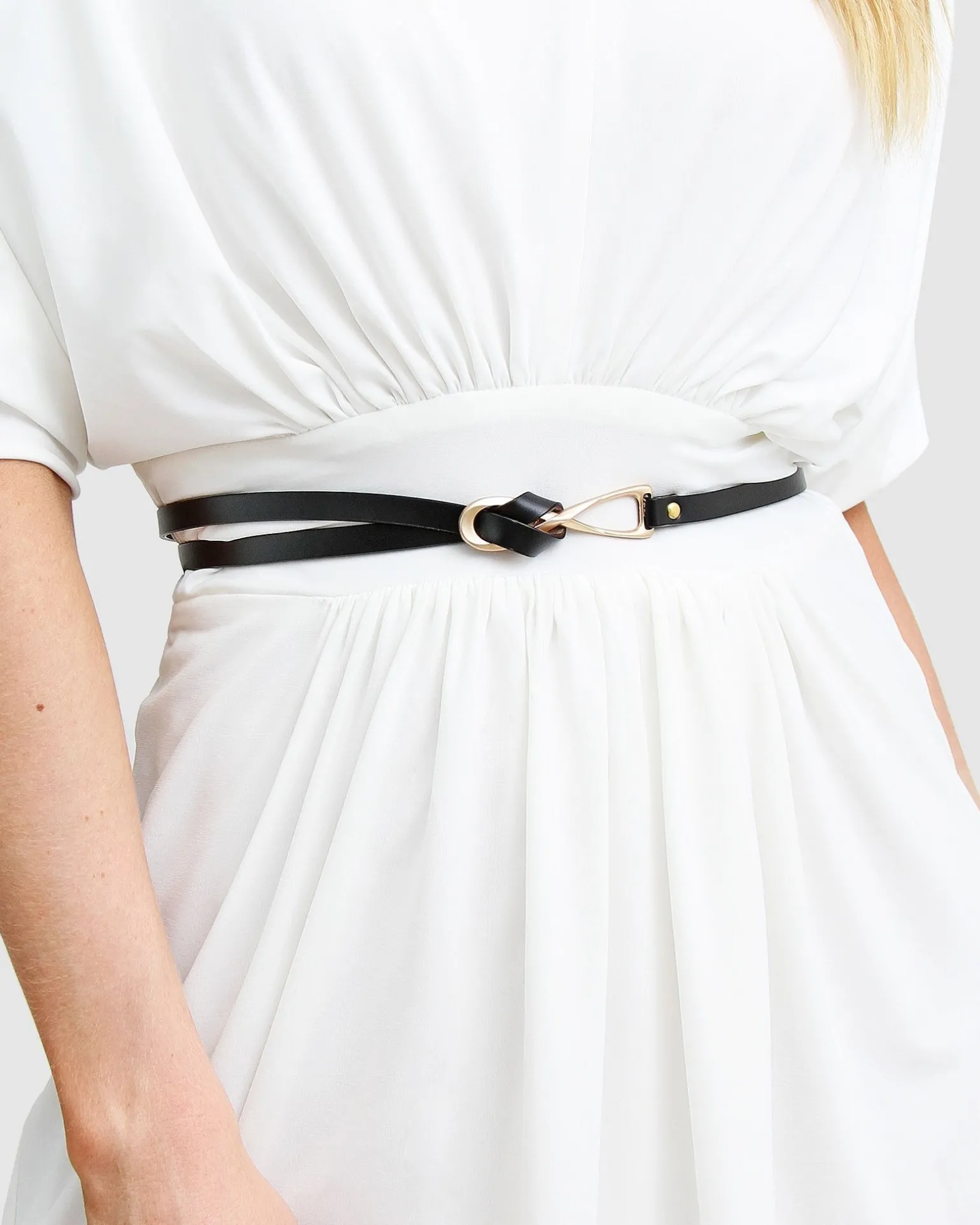 Belle & Bloom Belts>London Mood Leather Tie Belt -