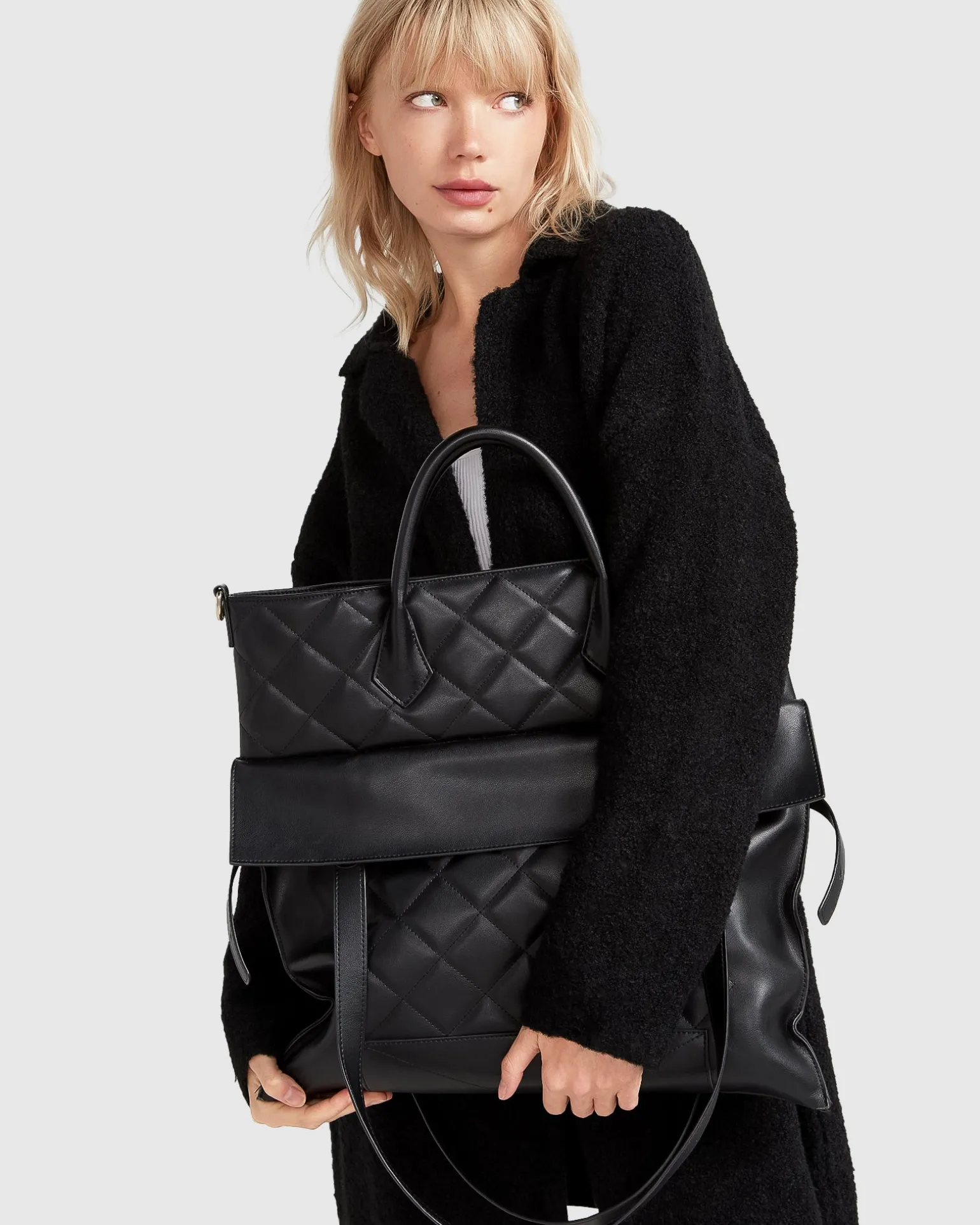 Belle & Bloom Handbags>Lost Lovers Quilted Leather Tote -