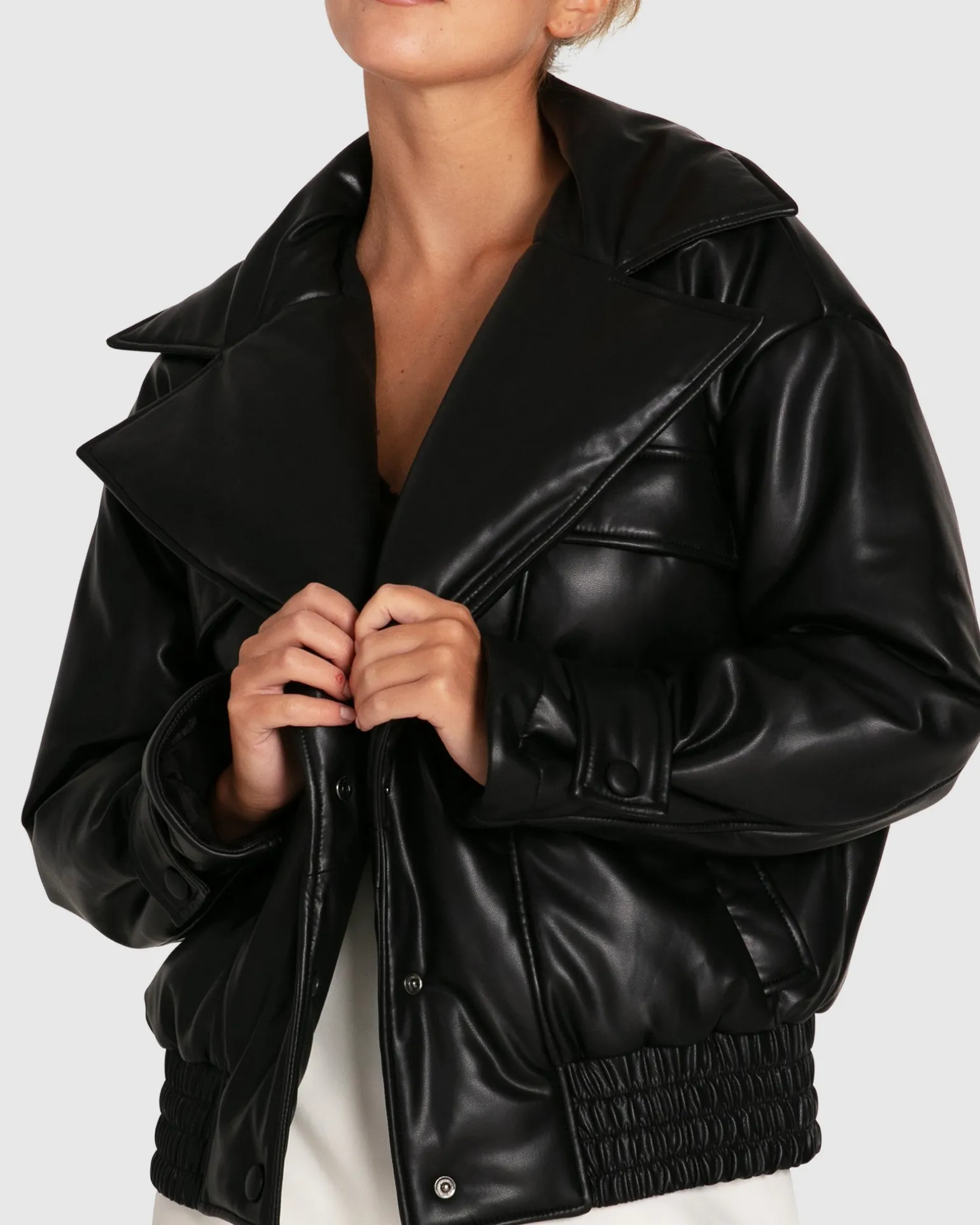 Belle & Bloom Premium Coats | Leather Jackets>Love Drunk Leather Bomber -