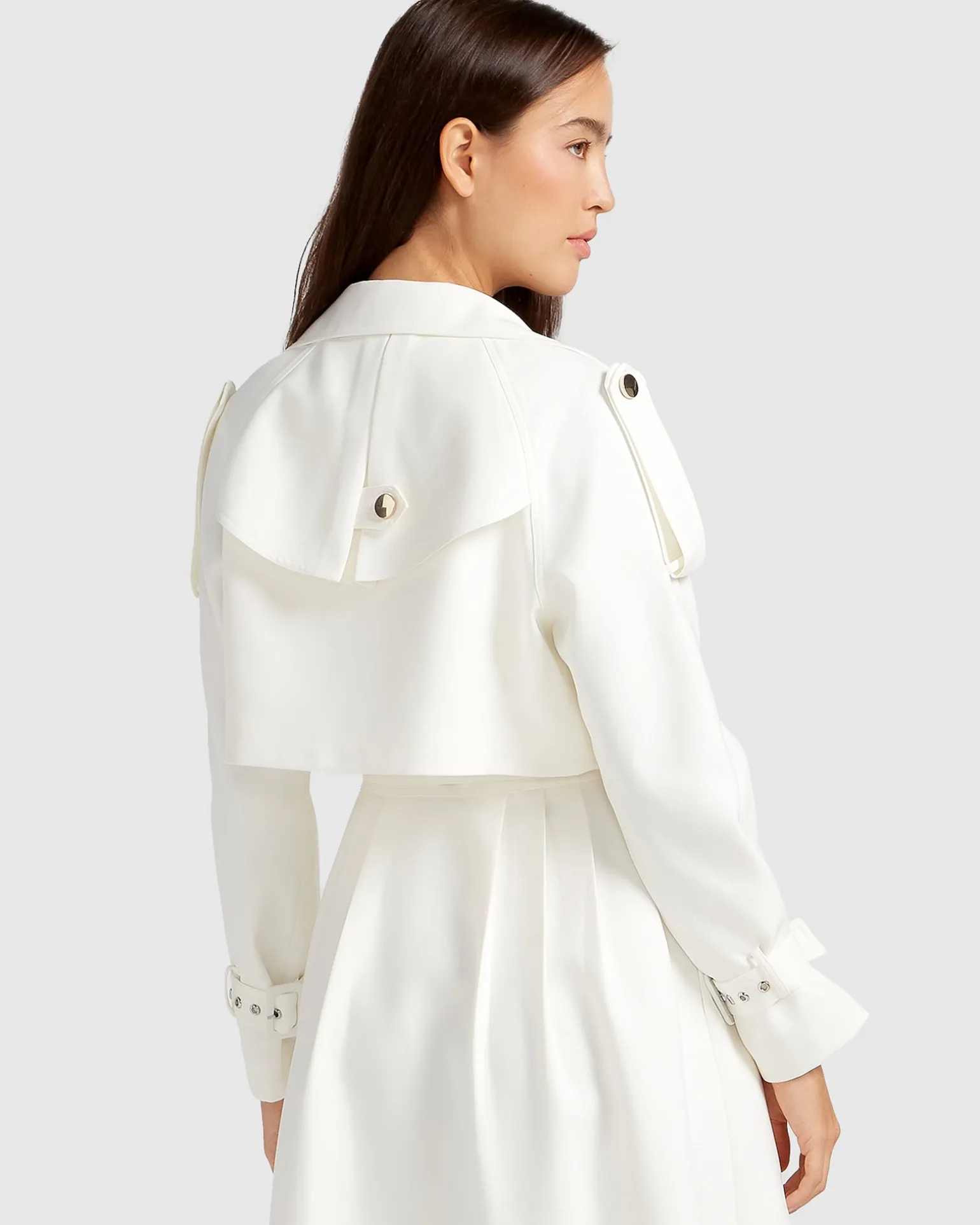Belle & Bloom Trench Coats | Trench Coats>Manhattan Cropped Trench -