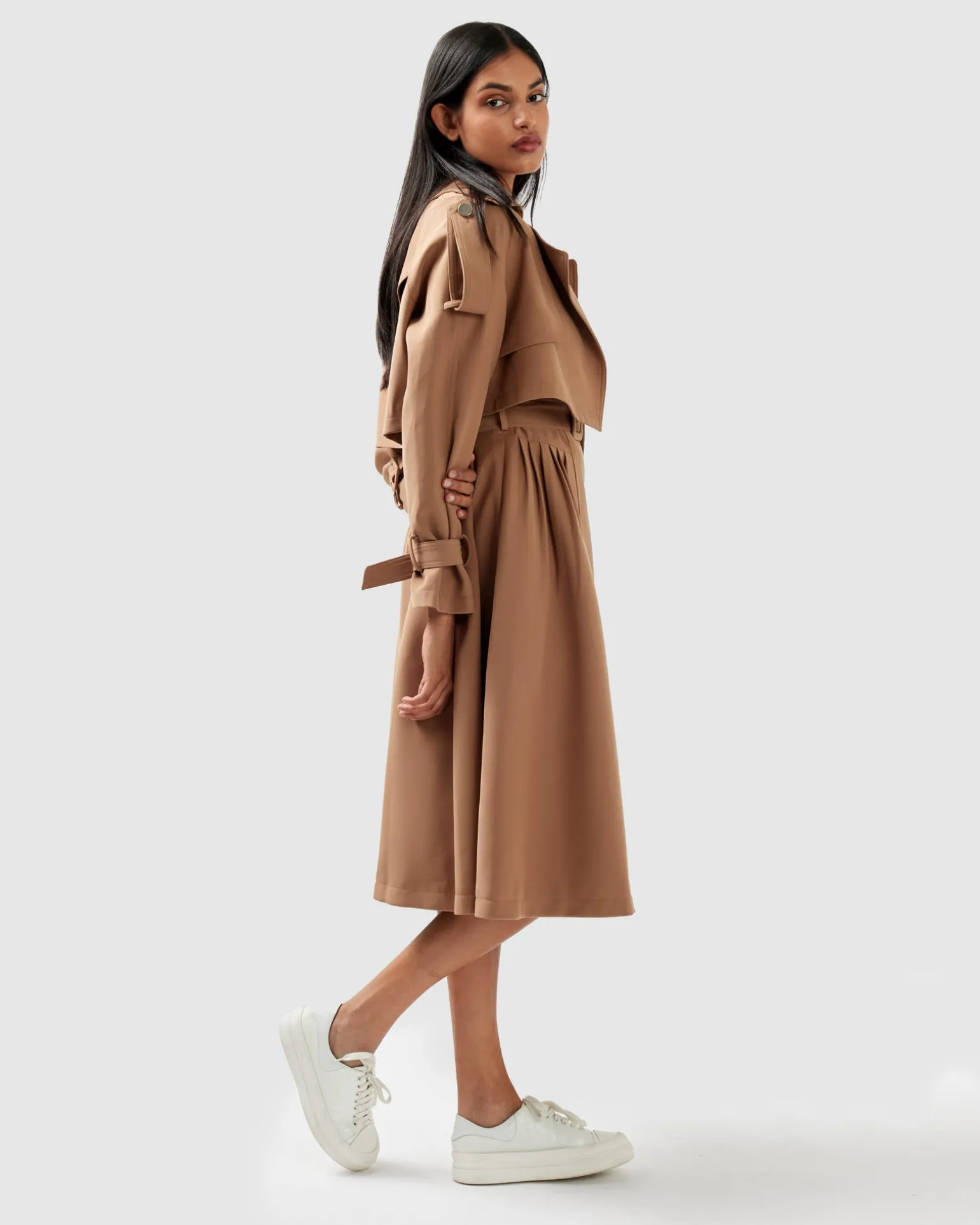 Belle & Bloom Trench Coats | Trench Coats>Manhattan Cropped Trench -