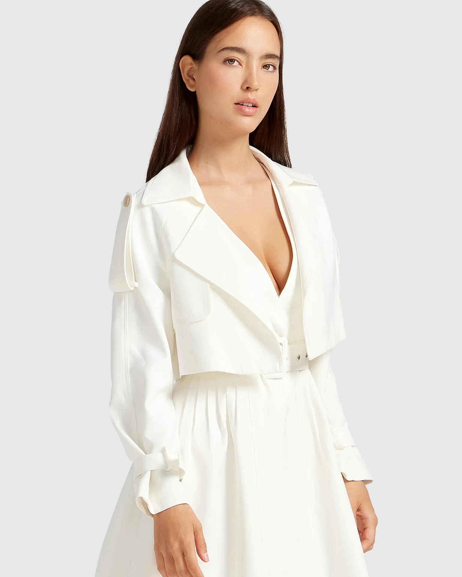 Belle & Bloom Trench Coats | Trench Coats>Manhattan Cropped Trench -