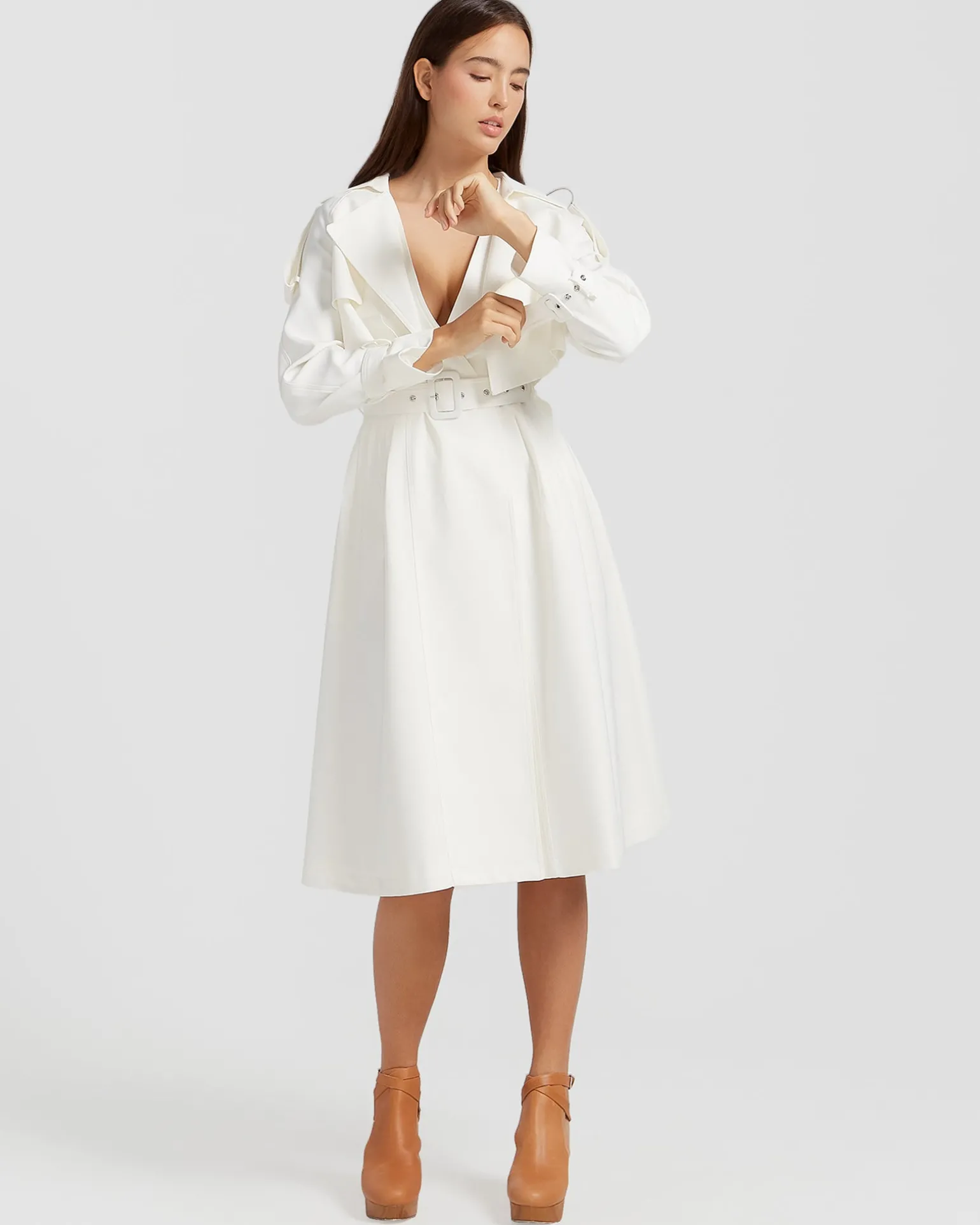 Belle & Bloom Trench Coats | Trench Coats>Manhattan Cropped Trench -
