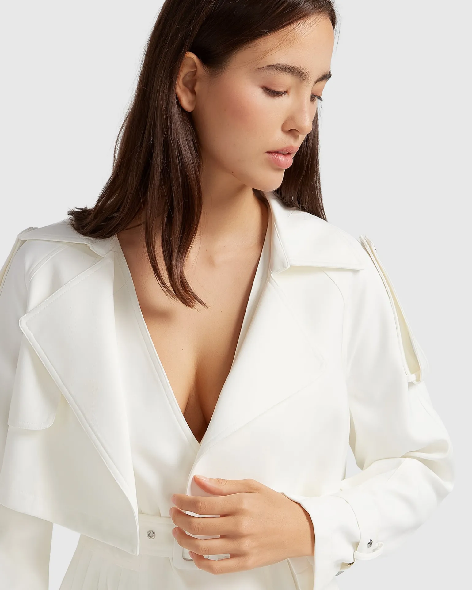 Belle & Bloom Trench Coats | Trench Coats>Manhattan Cropped Trench -