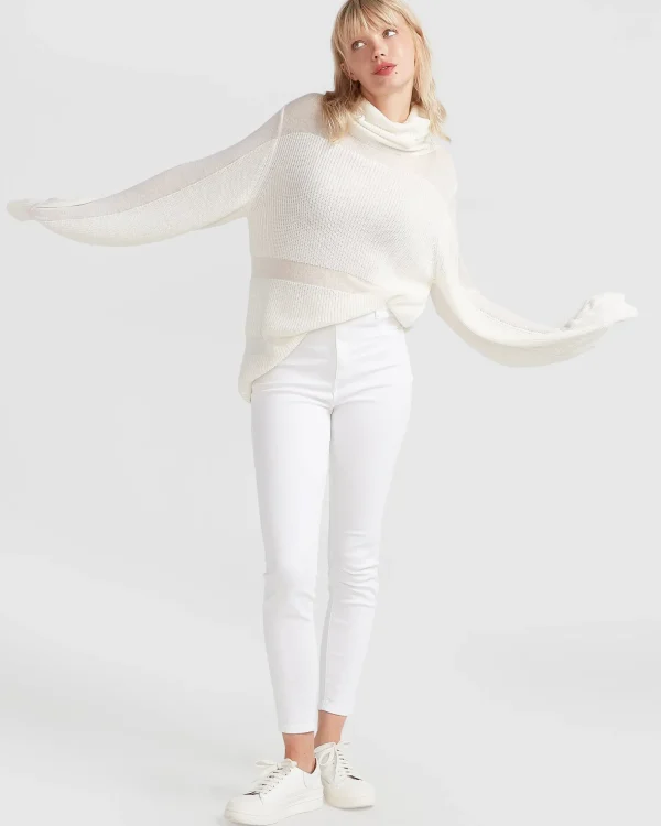 Belle & Bloom Sweaters | Sweaters>Nevermind Sheer Panelled Knit -