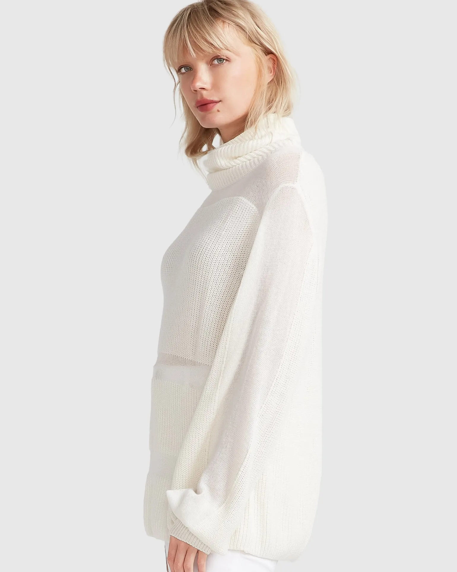 Belle & Bloom Sweaters | Sweaters>Nevermind Sheer Panelled Knit -