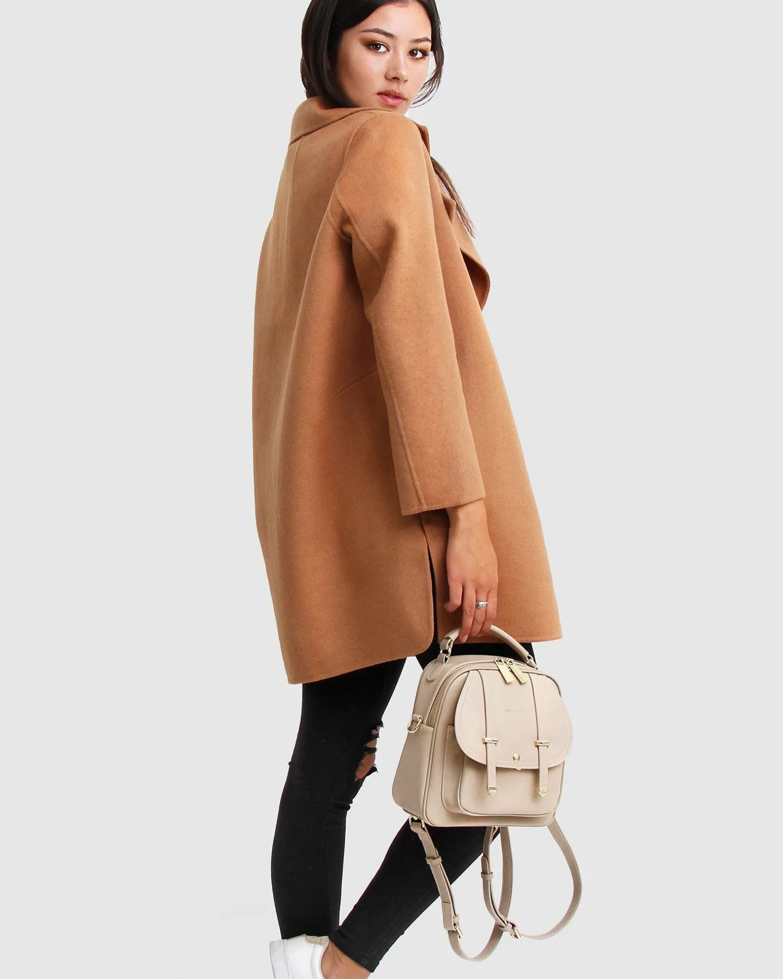 Belle & Bloom Wool Coats | Wool Coats>NEW FIT Ex-Boyfriend Wool Blend Oversized Jacket - Camel