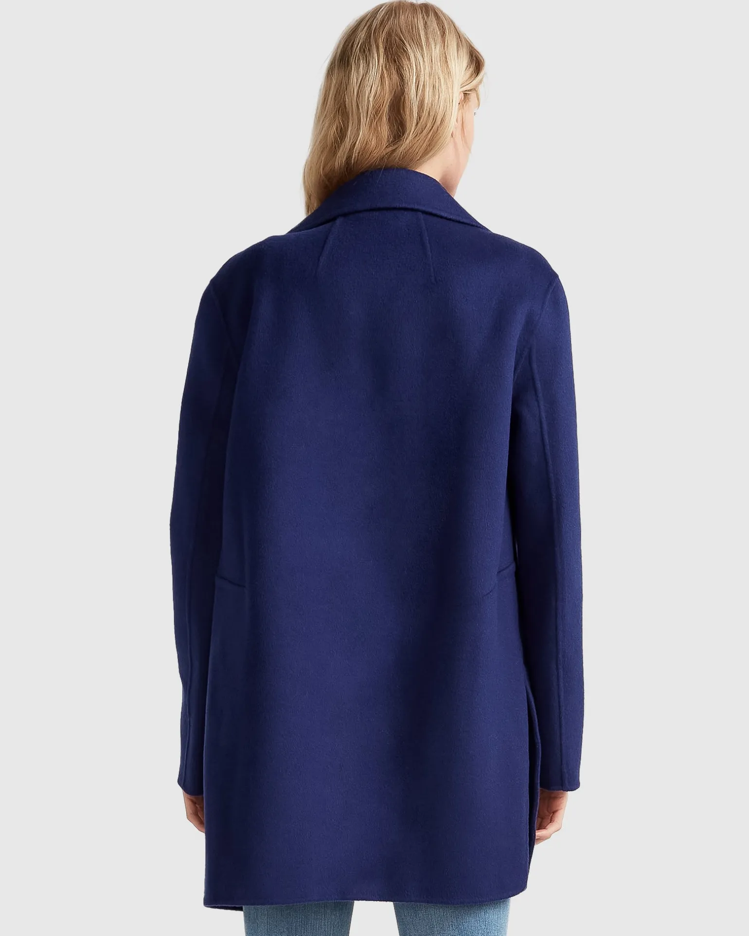 Belle & Bloom Wool Coats | Wool Coats>NEW FIT Ex-Boyfriend Wool Blend Oversized Jacket - Midnight Blue